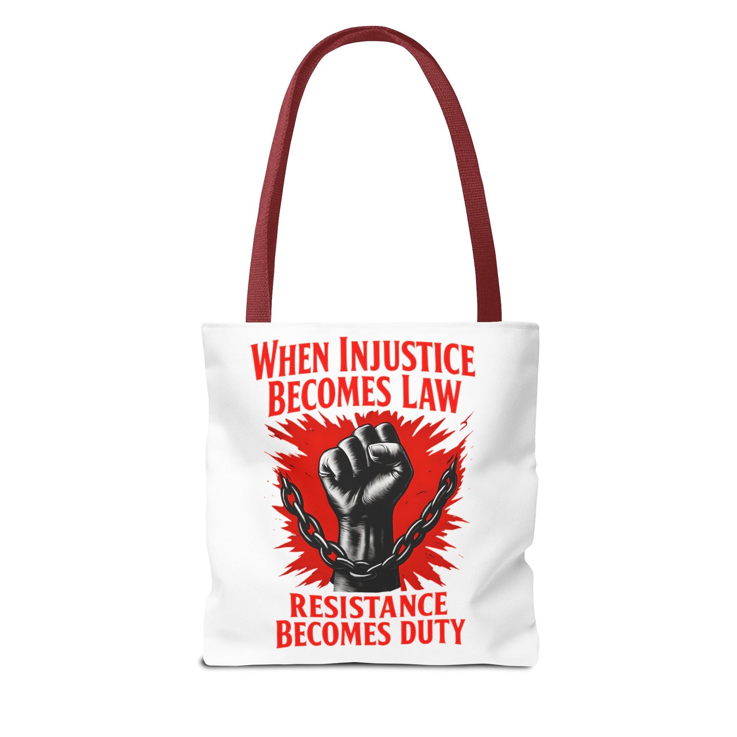 Resistance Duty Tote Bag, Political Protest Tote, Graphic Tote Bag, Subtle Anti Trump, Trendy Tote Bag, Injustice Law