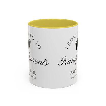 Promoted to Grandparents Mug, Pregnancy Announcement Coffee Cup, Baby Reveal Gift, New Grandparent Mug, Personalized Baby Announcement