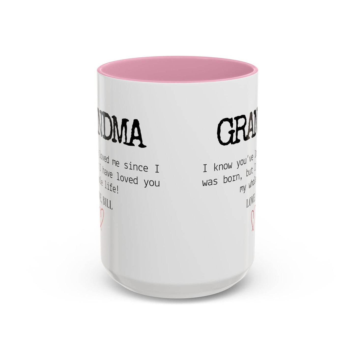 Personalized Grandma Mug, Gift from Grandchild, Custom Message Coffee Cup, Grandma Birthday Gift, Mother’s Day Mug, Sentimental Gift for Grandma