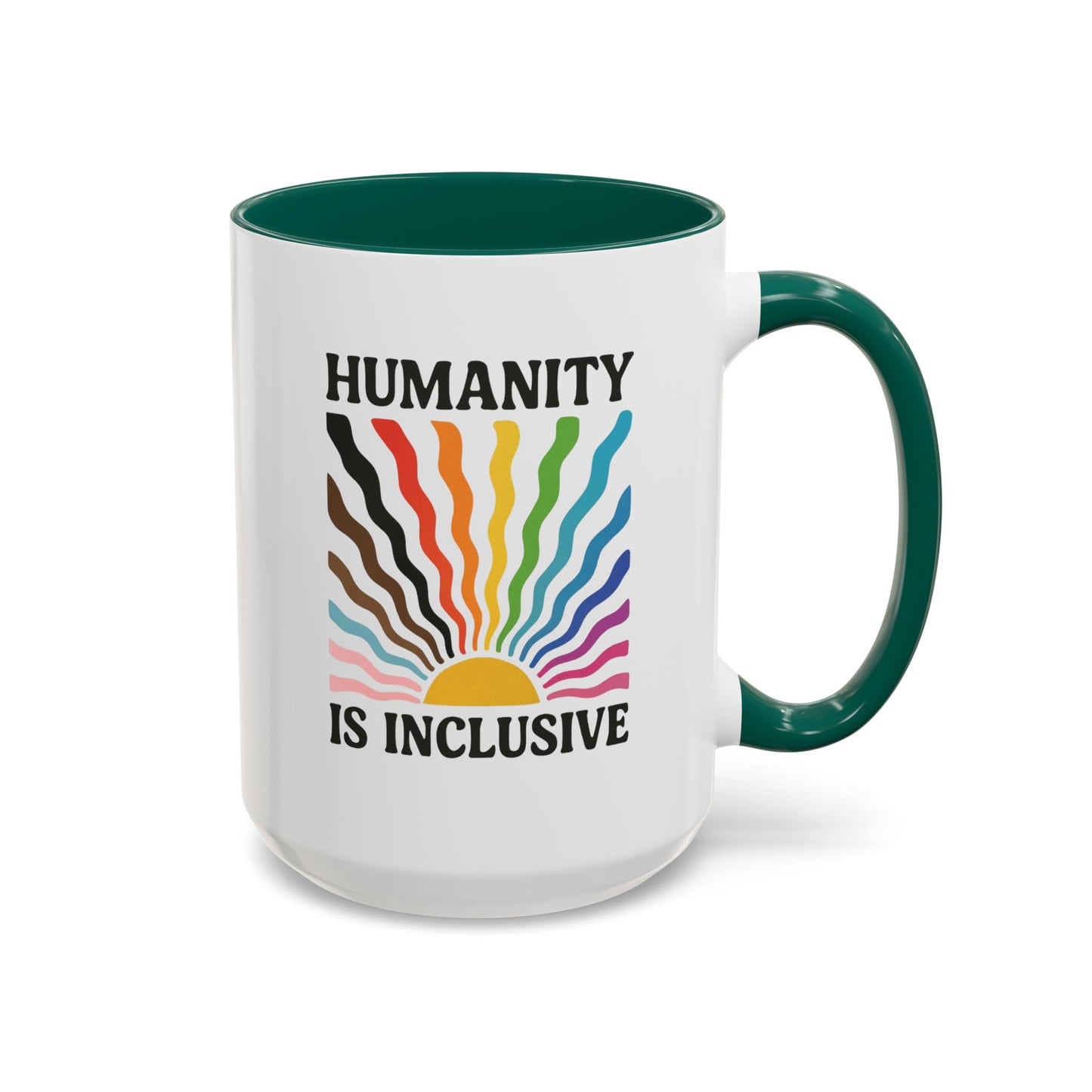 Pride Month Inclusive Humanity Coffee Mug, Pridemonth Merch, Bisexual Mug, Queer Mug, LGBT Mug, Lesbian Pride Mug