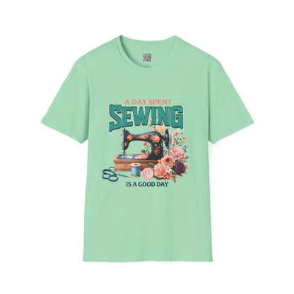 A Day Spent Sewing T-Shirt – Unisex Softstyle Tee for Sewing & Craft Lovers