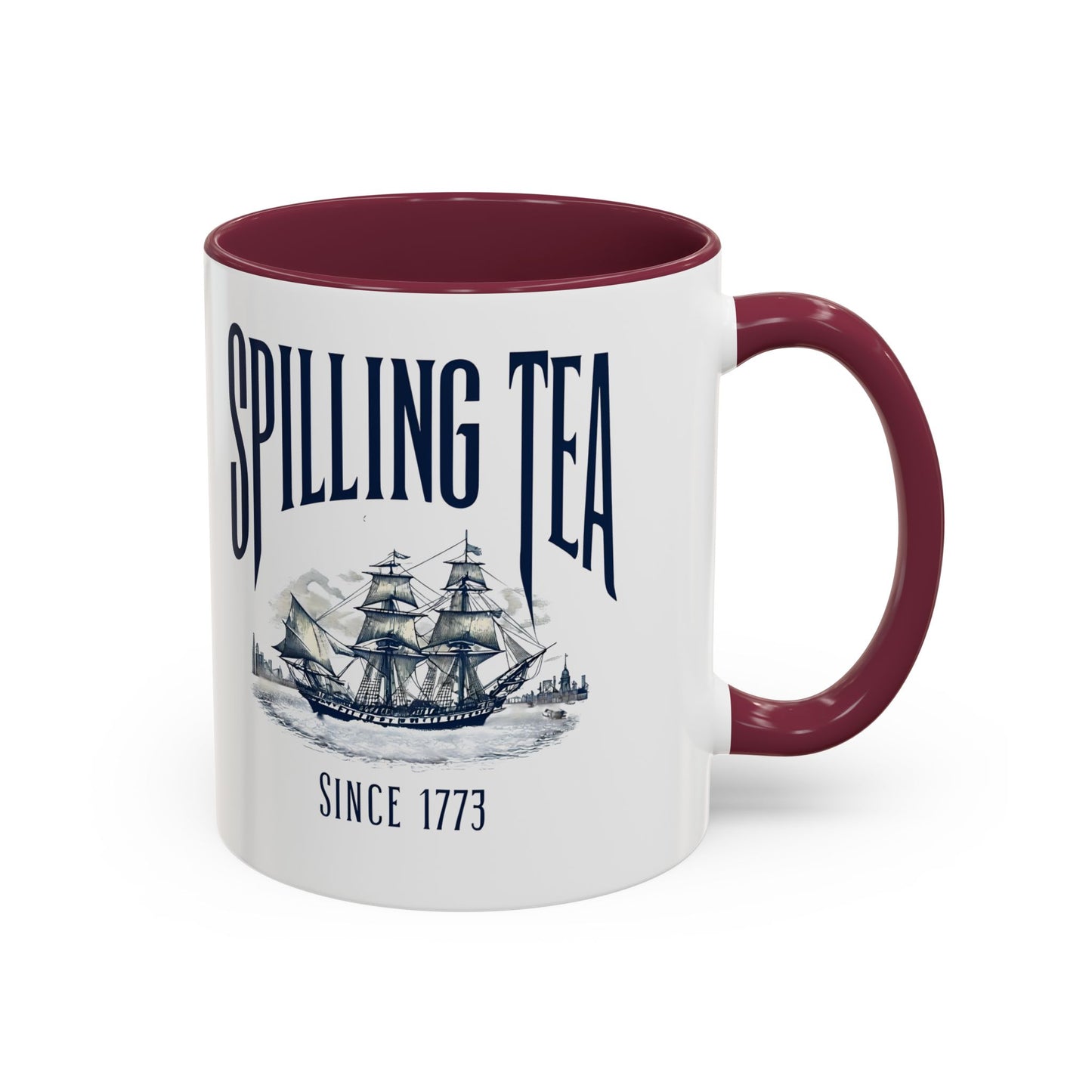 Spilling Tea Since 1773 Coffee Mug, Patriotic Coffee Mug, Funny Patriot Gift, American Freedom, Memorial Day
