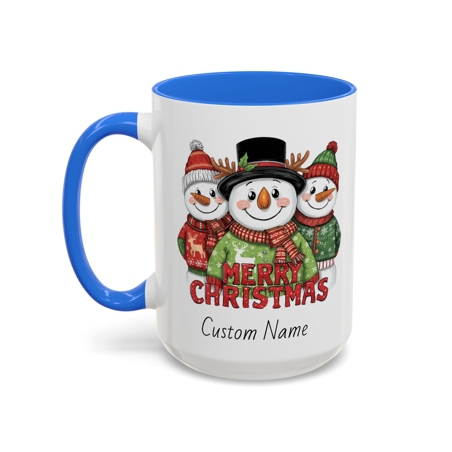 Cheerful Christmas Snowman Mug, Snowman Coffee Mug, Cute Christmas Mug, Snowman Gift for Her, Gift for Neighbors