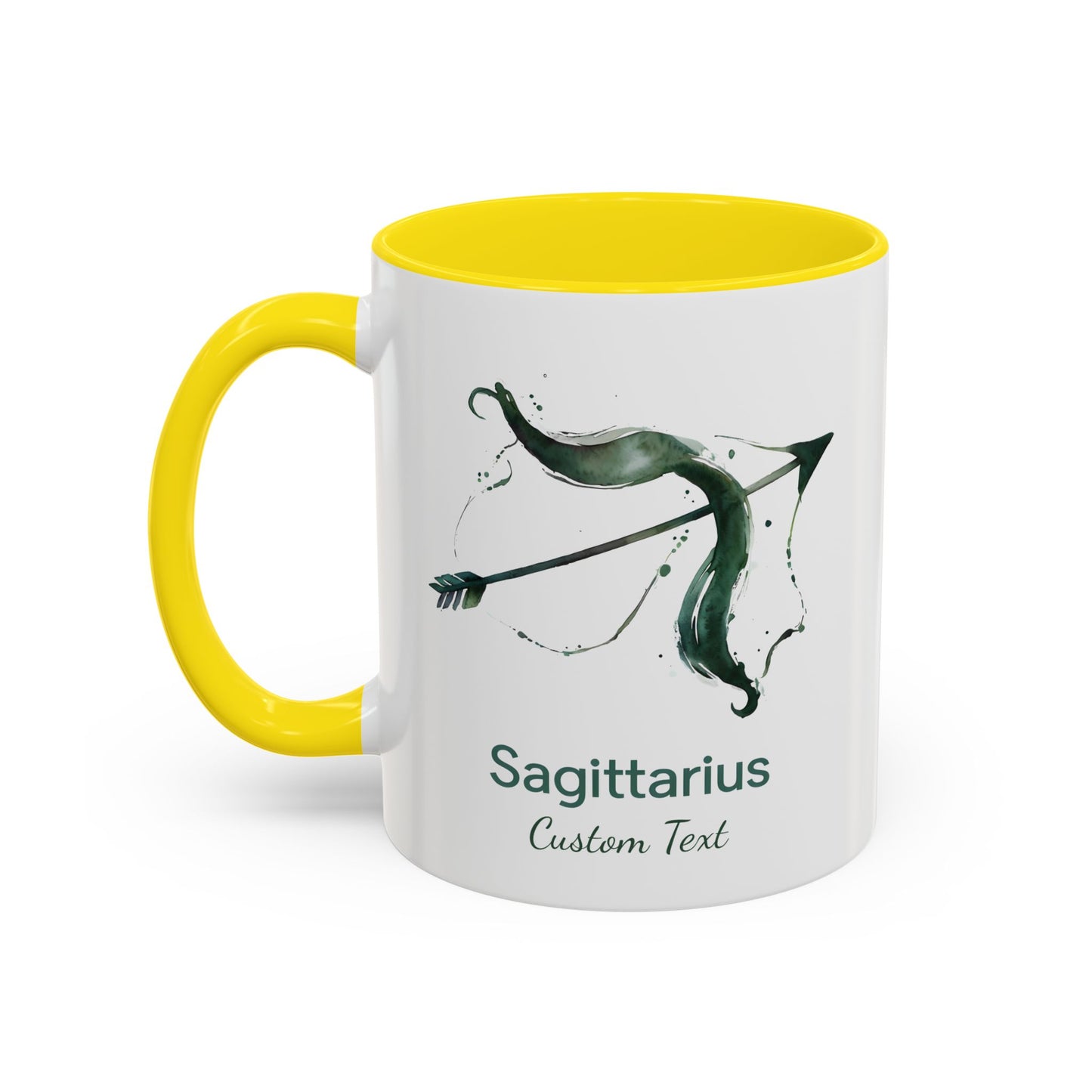 Personalized Sagittarius Accent Coffee Mug, Zodiac Mug, Astrology Mug, Custom Zodiac Gift, Birth Month, Sagittarius Zodiac Sign