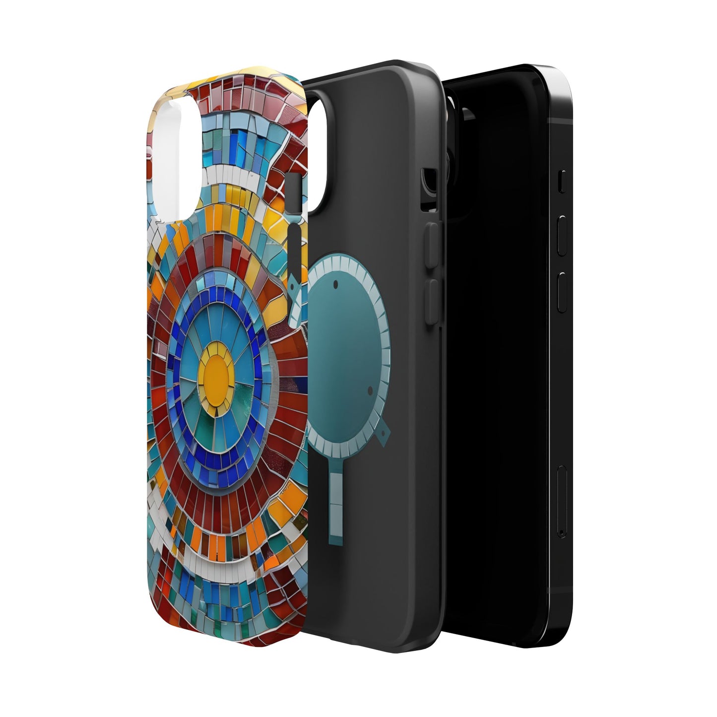 Vibrant Mosaic  iPhone Case - Colorful iPhone Cover, Unique Phone Accessory, MegSafe iPhone cover