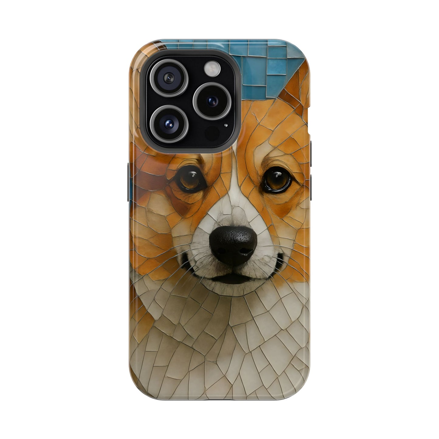 Corgi Mosaic Magnetic Tough Phone Case, Corgi Phone Case, Pembroke Welsh Corgi, Dog iPhone Case, Pet Phone Case