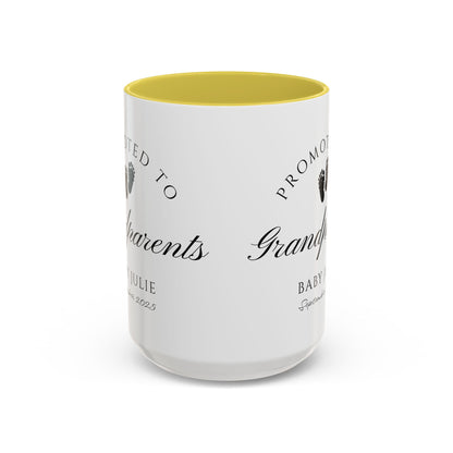 Promoted to Grandparents Mug, Pregnancy Announcement Coffee Cup, Baby Reveal Gift, New Grandparent Mug, Personalized Baby Announcement