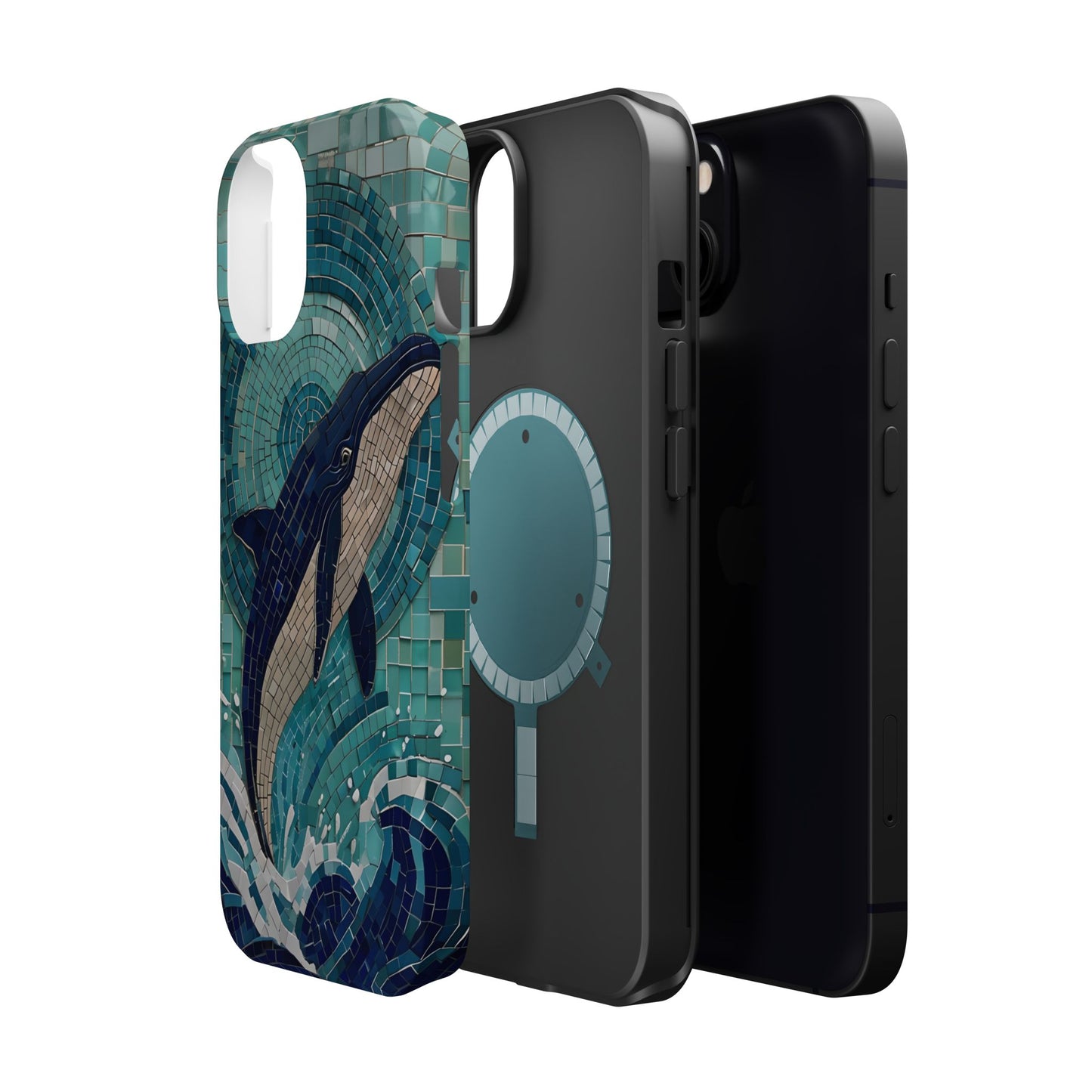 Whale Watching Mosaic iPhone Case, Whale Art, Unique Phone Case, Humpback Whale, Whale Gift, Marine Biology, Whale Watcher