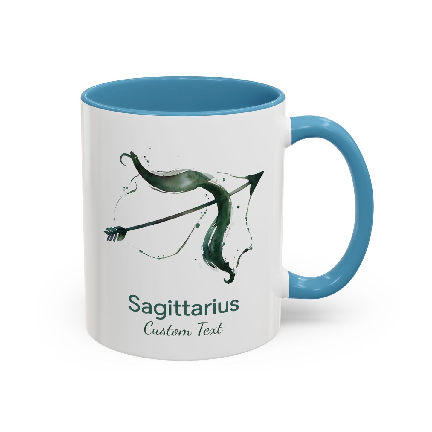 Personalized Sagittarius Accent Coffee Mug, Zodiac Mug, Astrology Mug, Custom Zodiac Gift, Birth Month, Sagittarius Zodiac Sign