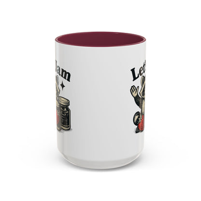Racoon Mug, Racoon Gifts, Let's Jam Coffee Mug, Strawberry Mug, Cute Summer Mug, Raccoon Strawberry Mug, Funny Raccoon Mug, Trending Now