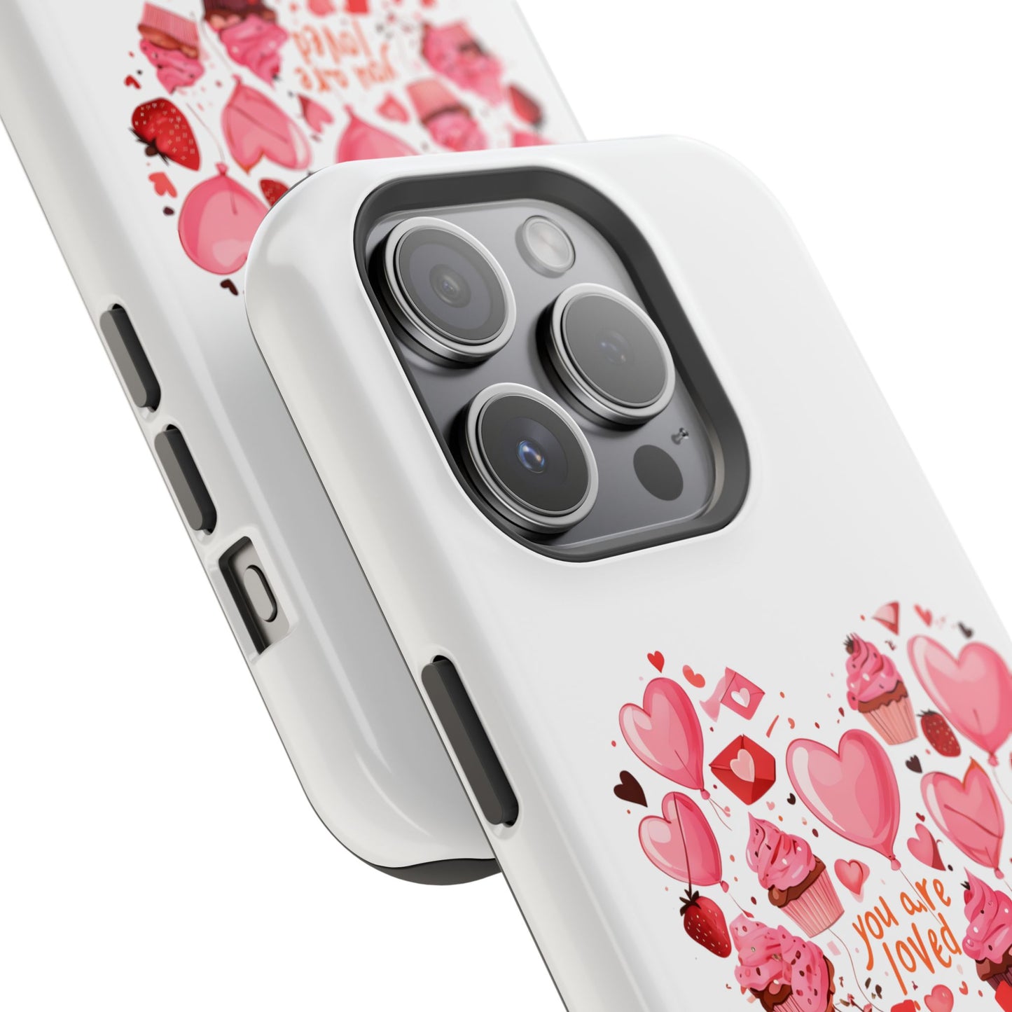Valentine's Day Magnetic Tough Cases, Cute Phone Cover, Gift for Her, Love Heart Design, Personalizable Tech Accessory