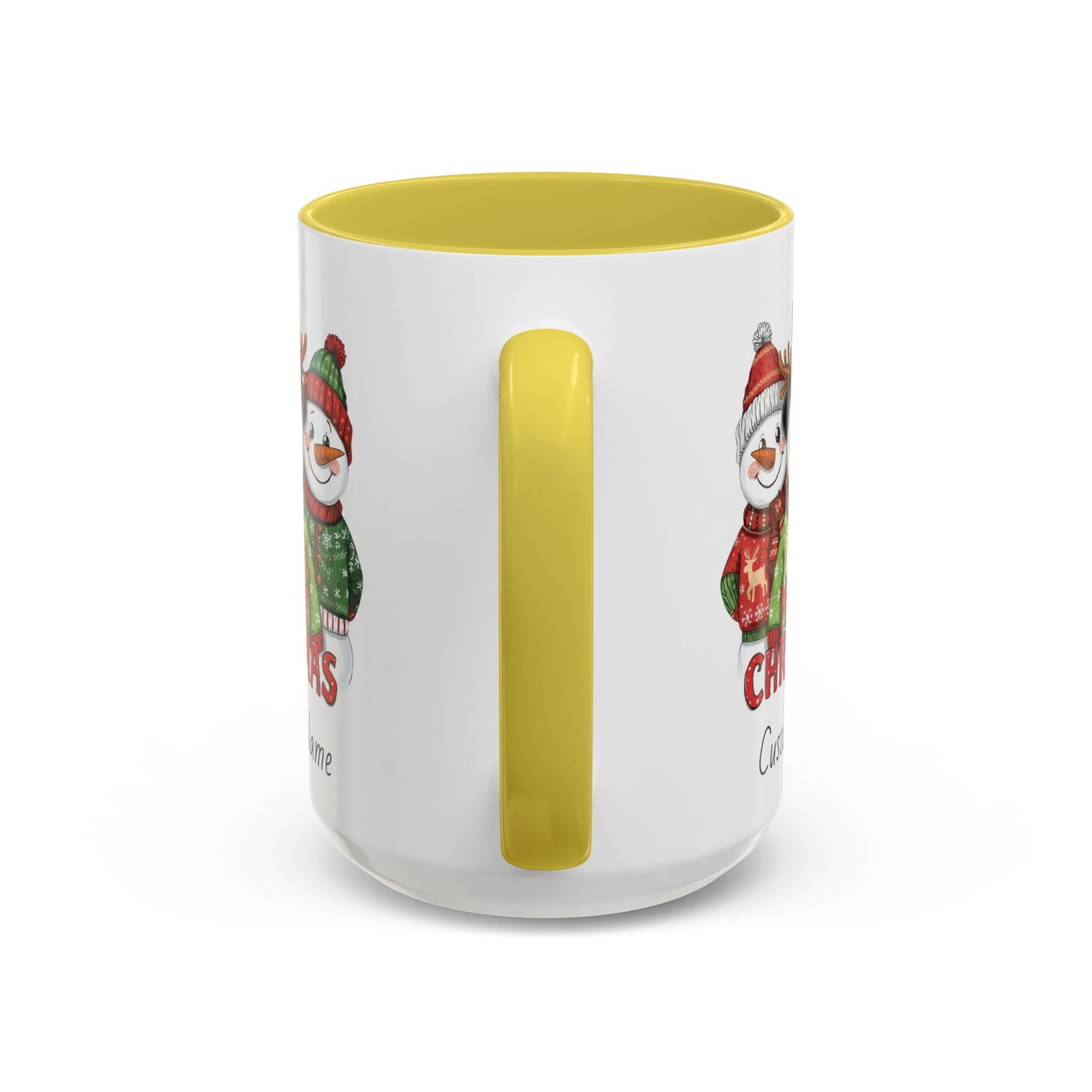 Cheerful Christmas Snowman Mug, Snowman Coffee Mug, Cute Christmas Mug, Snowman Gift for Her, Gift for Neighbors