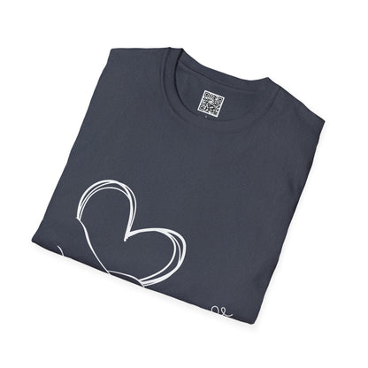 Paw in Hand Love Unisex Softstyle T-Shirt - Hand-Drawn Love Design