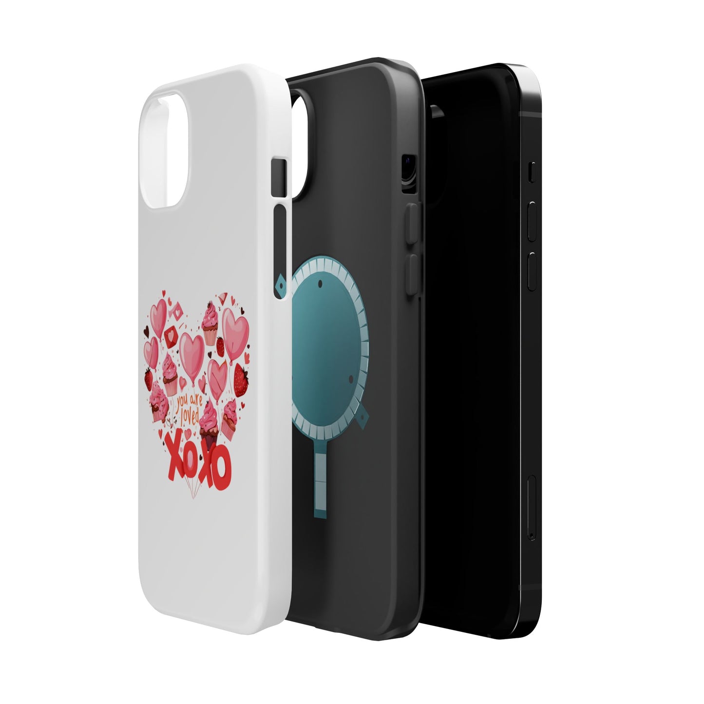 Valentine's Day Magnetic Tough Cases, Cute Phone Cover, Gift for Her, Love Heart Design, Personalizable Tech Accessory