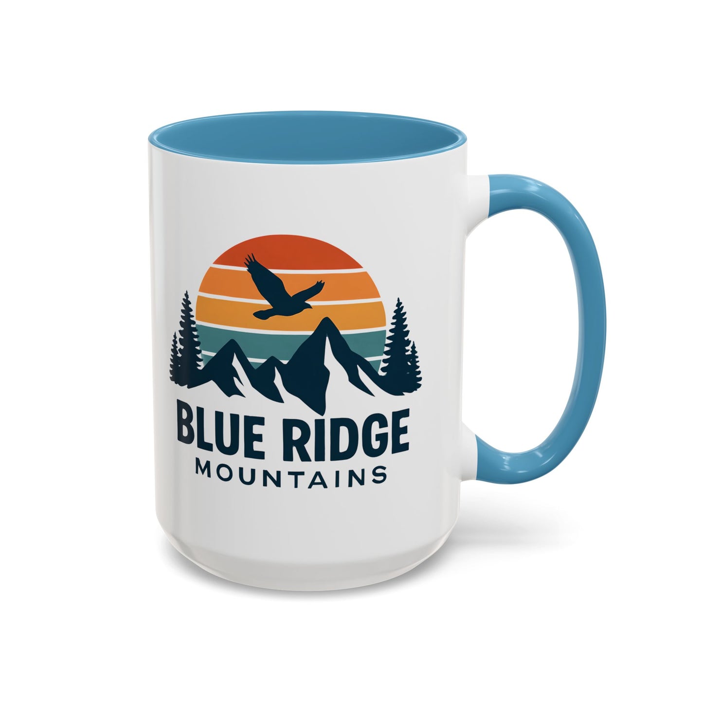 Blue Ridge Mountains Accent Coffee Mug, Appalachian Trail Mug, Smokey Mountains Souvenir, North Carolina Gift, Virginia Gift