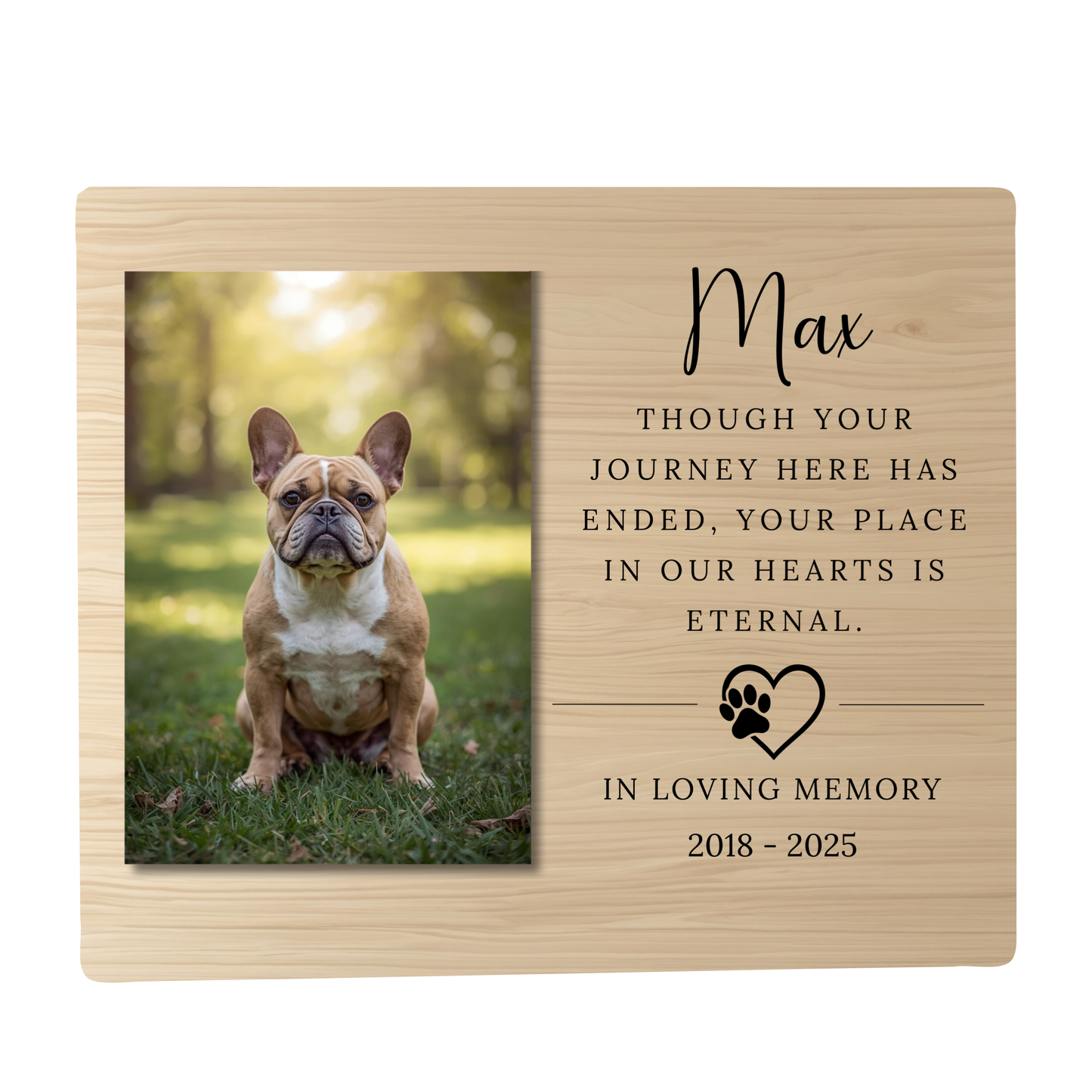 Pet Memorial Gifts - Pet Memorial Gift Remembrance Gift - Plaque - Horizontal