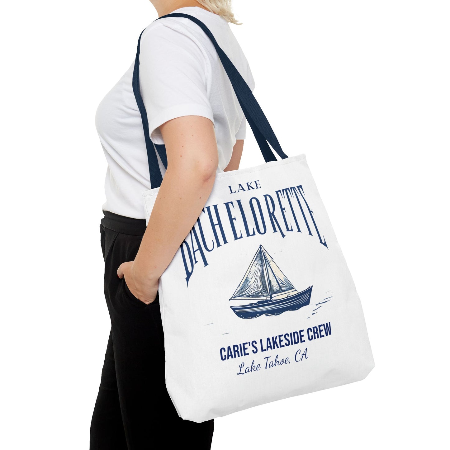 Let's Get Nauti Personalized Tote Bag, Bride Tote Bag, Bridesmaid Tote Bag, Hen Party Favors, Bride Tribe, Lake Bachelorette