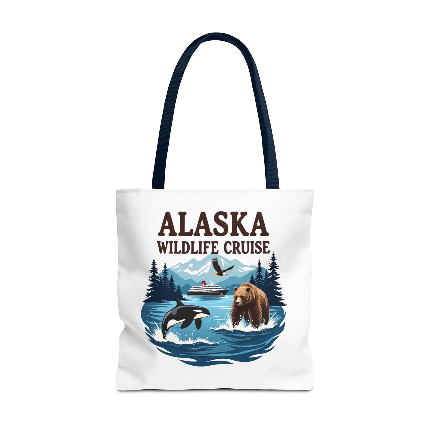 Alaska Wildlife Cruise Tote Bag, Adventure Lovers Gift, Cruise Squad 2025, Alaska Vacation Tote Bag, Alaskan Cruise Tote