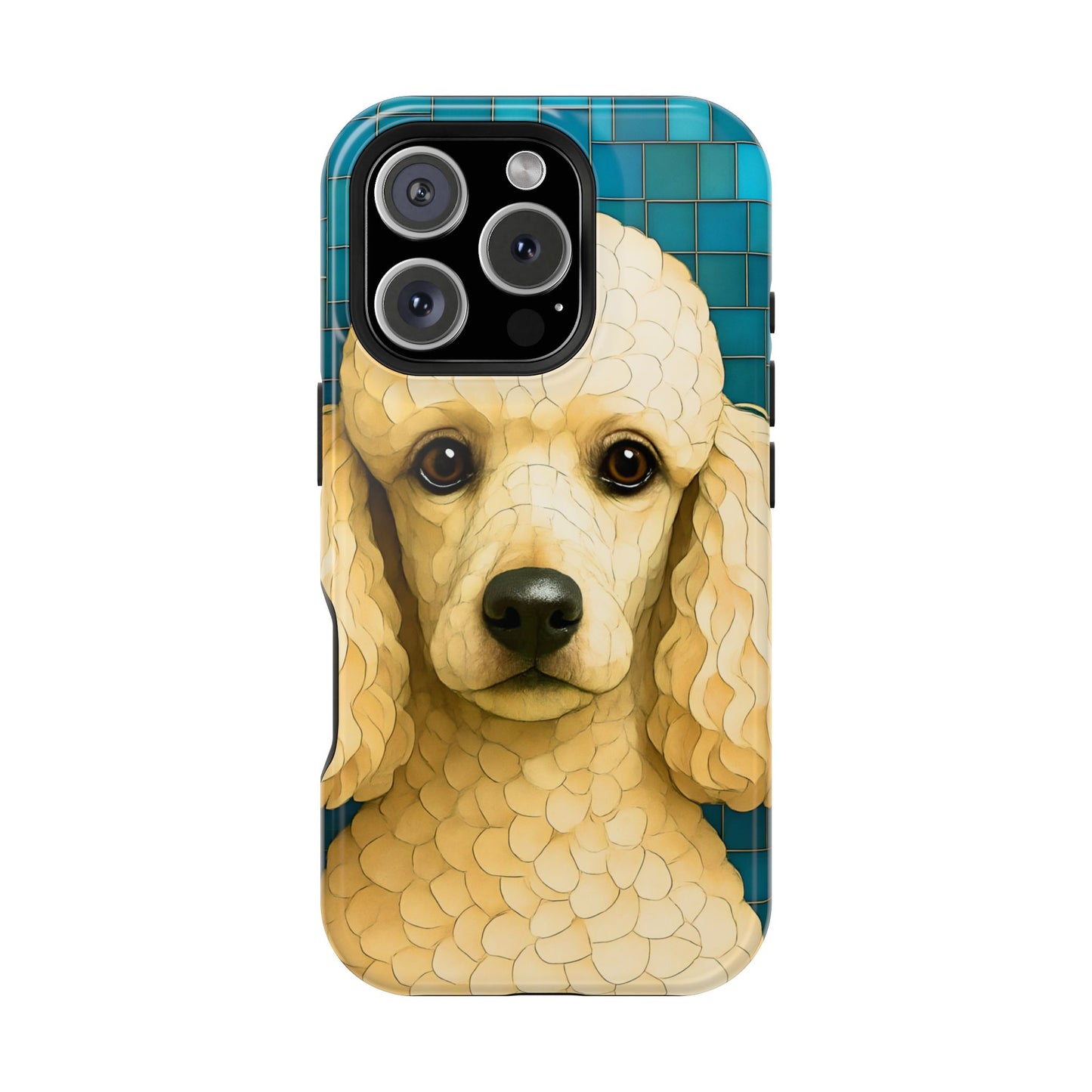 Poodle Mosaic Phone Case, White Poodle Case, Black Poodle Phone Cover, Dog iPhone Case, Dog Lover Gift