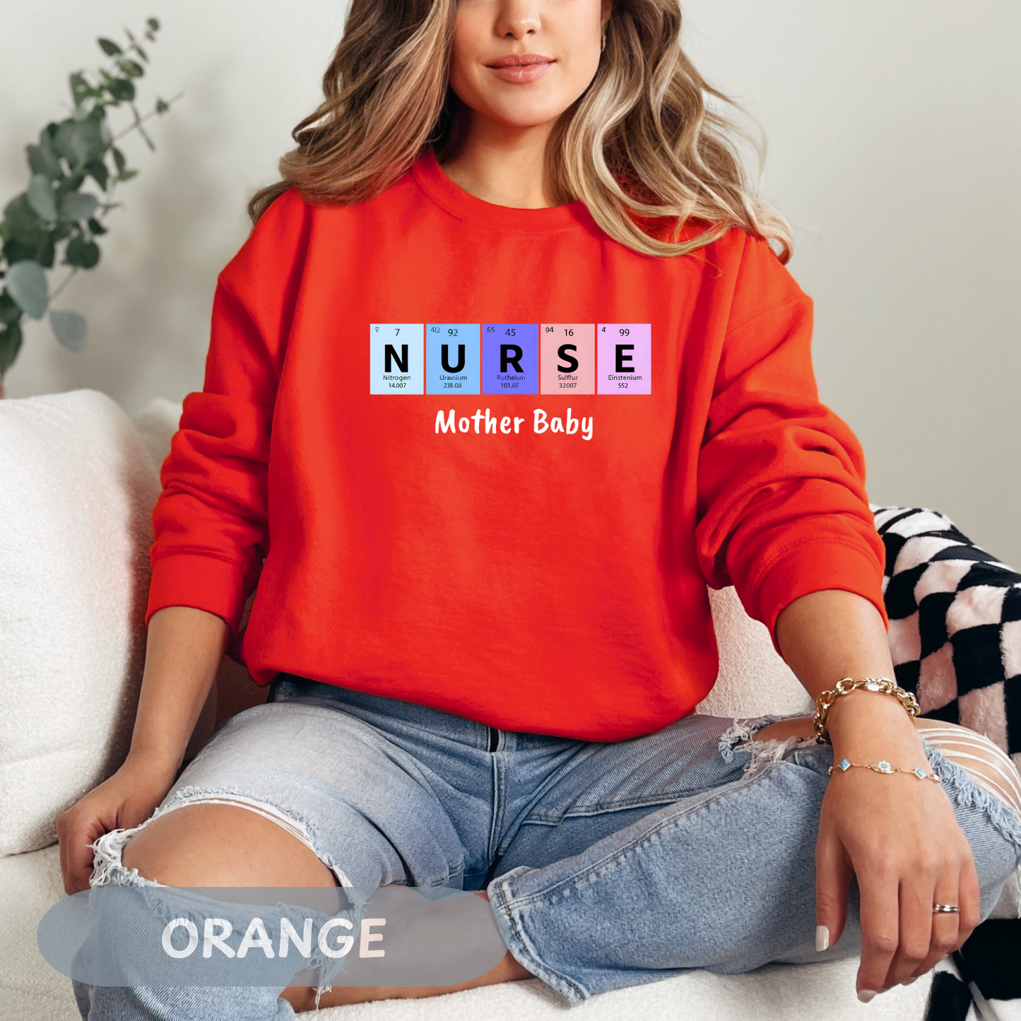 Postpartum Nurse Sweatshirt, Periodic Table Elements Sweater, RN Sweatshirt, Postpartum RN, Maternity Nurse Gift