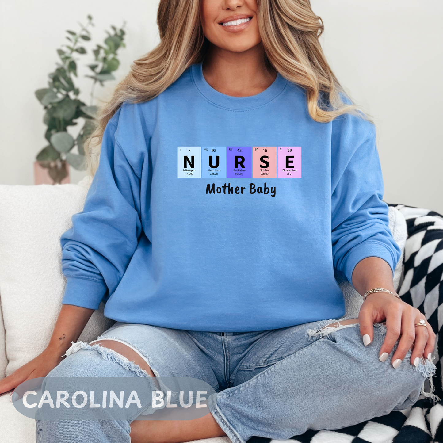 Postpartum Nurse Sweatshirt, Periodic Table Elements Sweater, RN Sweatshirt, Postpartum RN, Maternity Nurse Gift