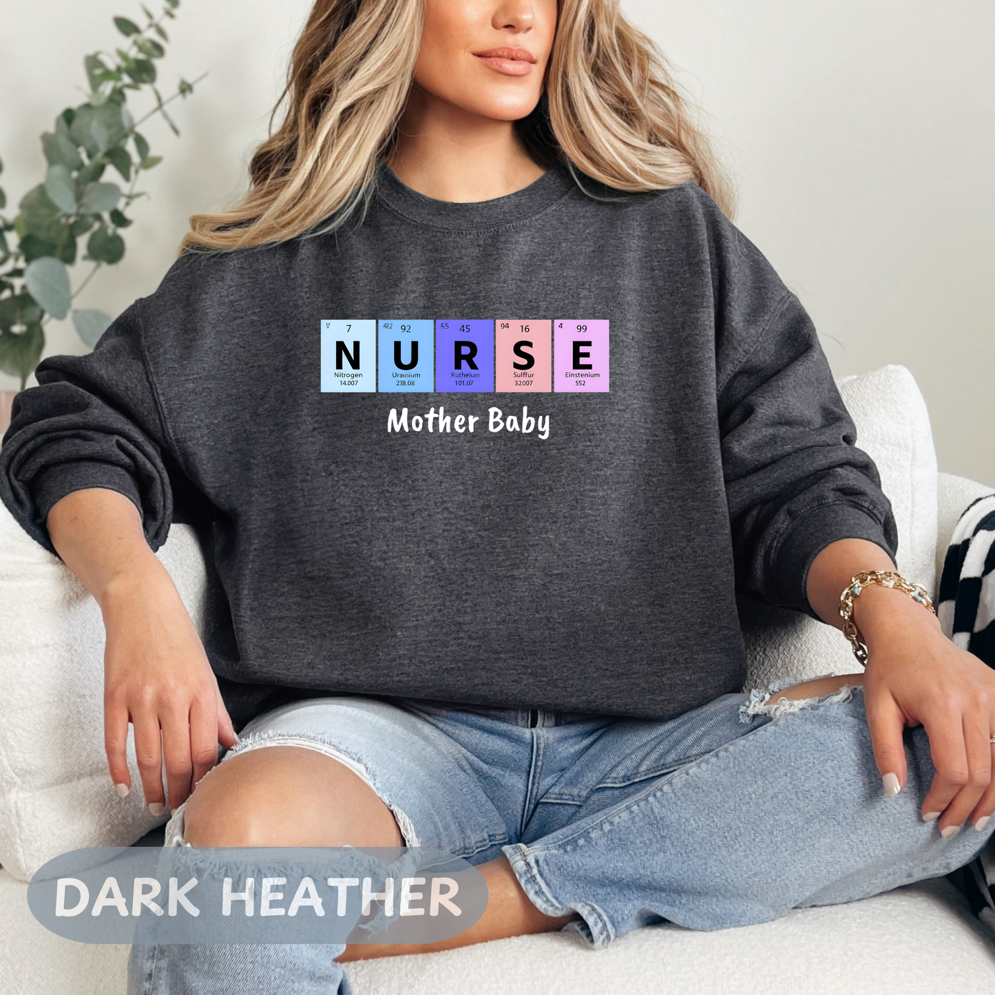 Postpartum Nurse Sweatshirt, Periodic Table Elements Sweater, RN Sweatshirt, Postpartum RN, Maternity Nurse Gift
