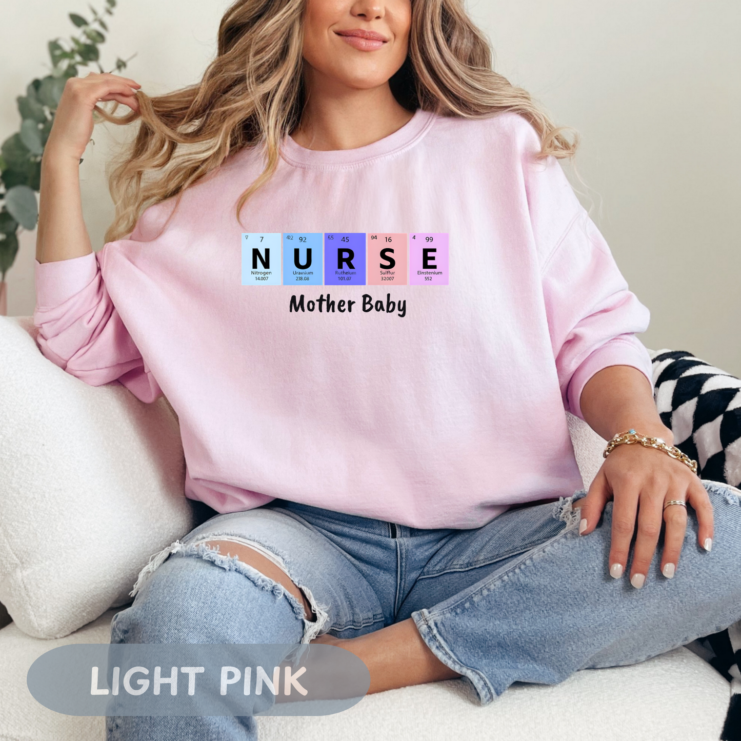 Postpartum Nurse Sweatshirt, Periodic Table Elements Sweater, RN Sweatshirt, Postpartum RN, Maternity Nurse Gift