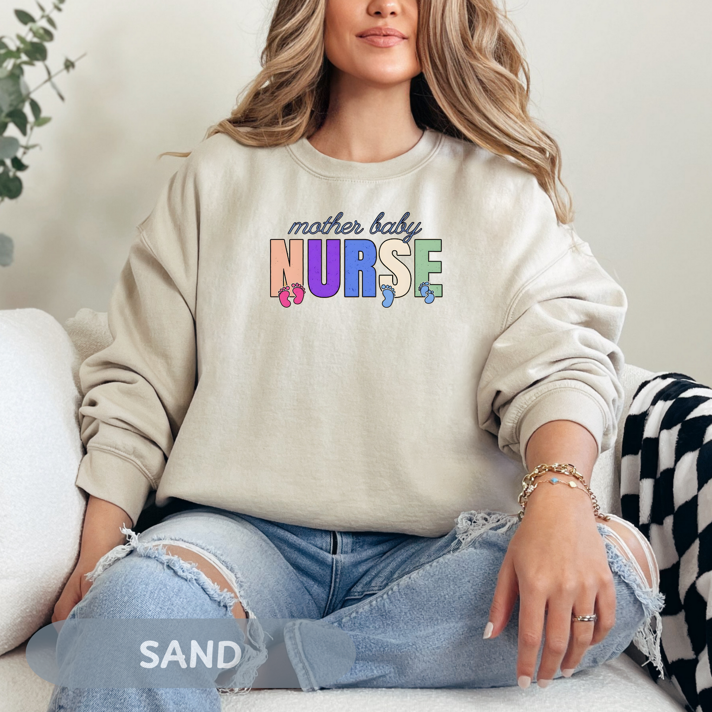 Postpartum Nurse Sweatshirt, Mother Baby Unit RN Top, MBU Crew Neck, Maternal Unit Sweater, Maternity Nurse Gift