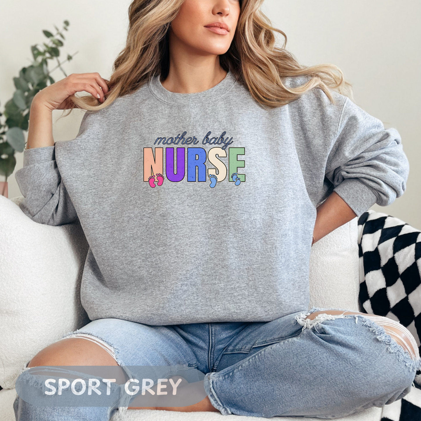 Postpartum Nurse Sweatshirt, Mother Baby Unit RN Top, MBU Crew Neck, Maternal Unit Sweater, Maternity Nurse Gift