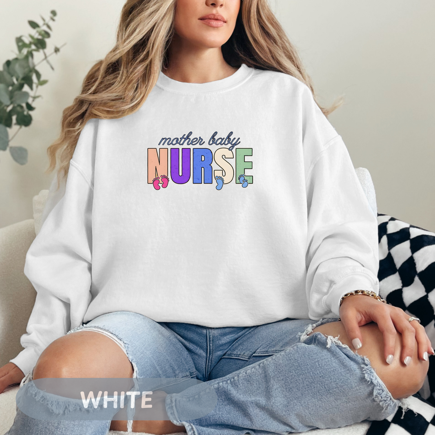Postpartum Nurse Sweatshirt, Mother Baby Unit RN Top, MBU Crew Neck, Maternal Unit Sweater, Maternity Nurse Gift