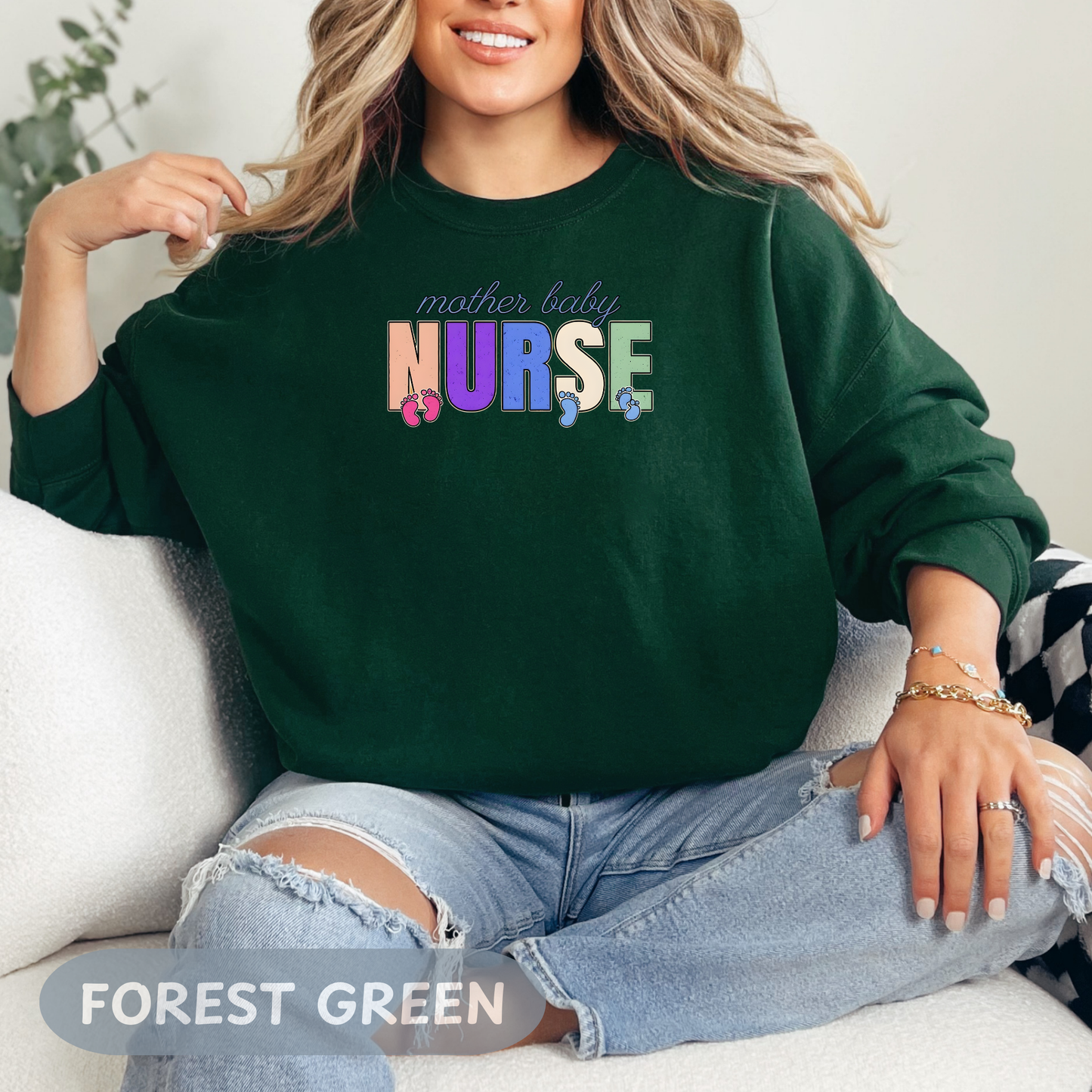 Postpartum Nurse Sweatshirt, Mother Baby Unit RN Top, MBU Crew Neck, Maternal Unit Sweater, Maternity Nurse Gift