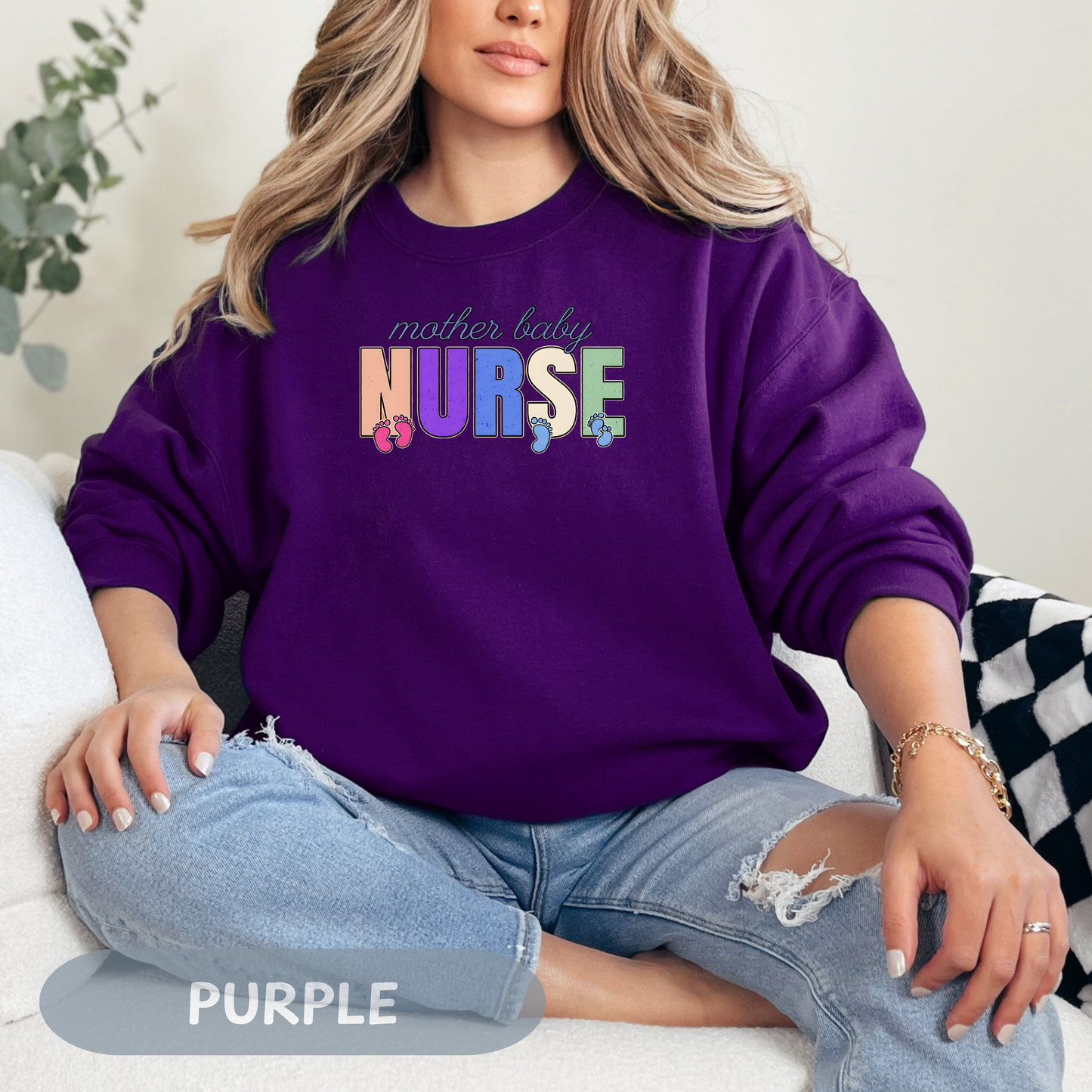 Postpartum Nurse Sweatshirt, Mother Baby Unit RN Top, MBU Crew Neck, Maternal Unit Sweater, Maternity Nurse Gift