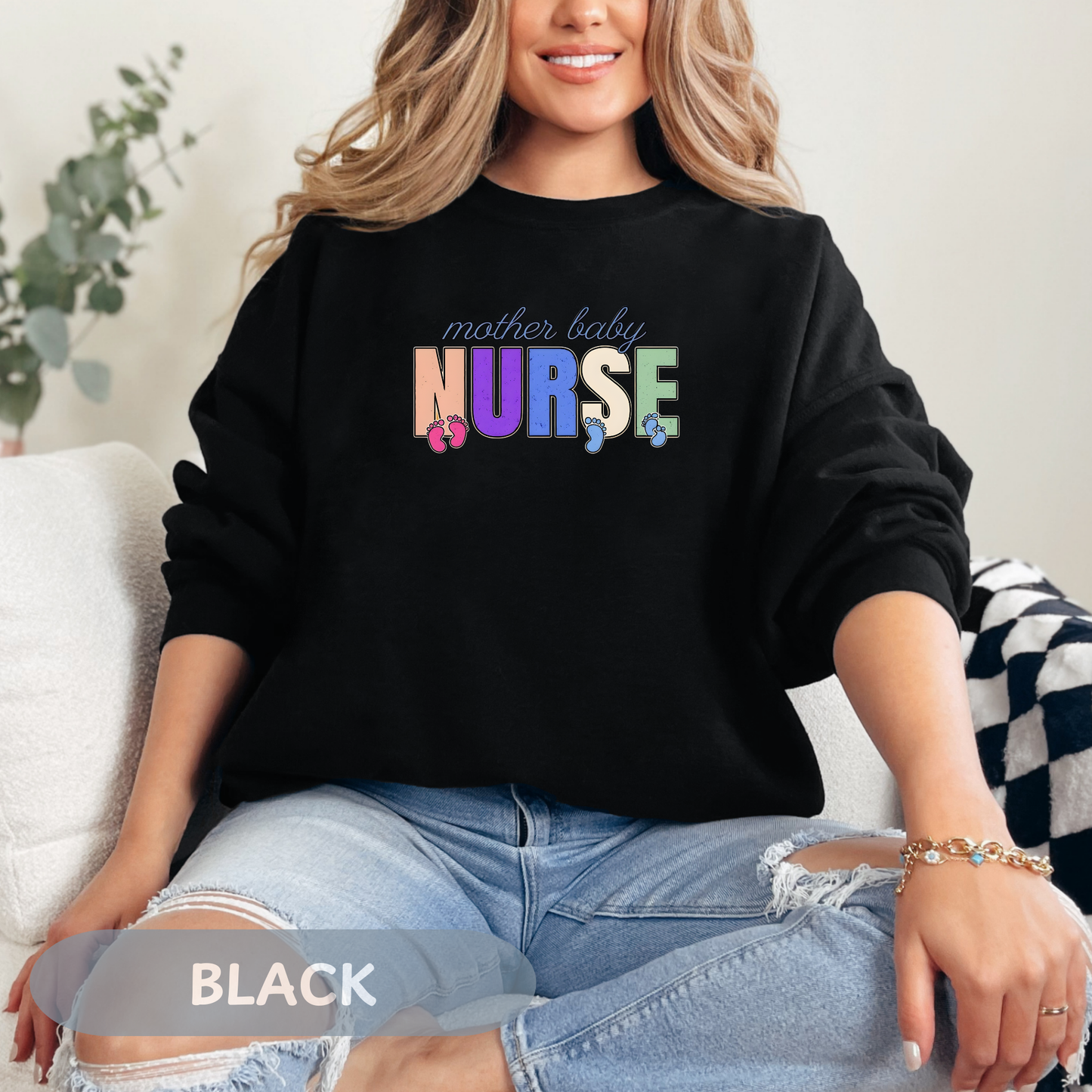 Postpartum Nurse Sweatshirt, Mother Baby Unit RN Top, MBU Crew Neck, Maternal Unit Sweater, Maternity Nurse Gift