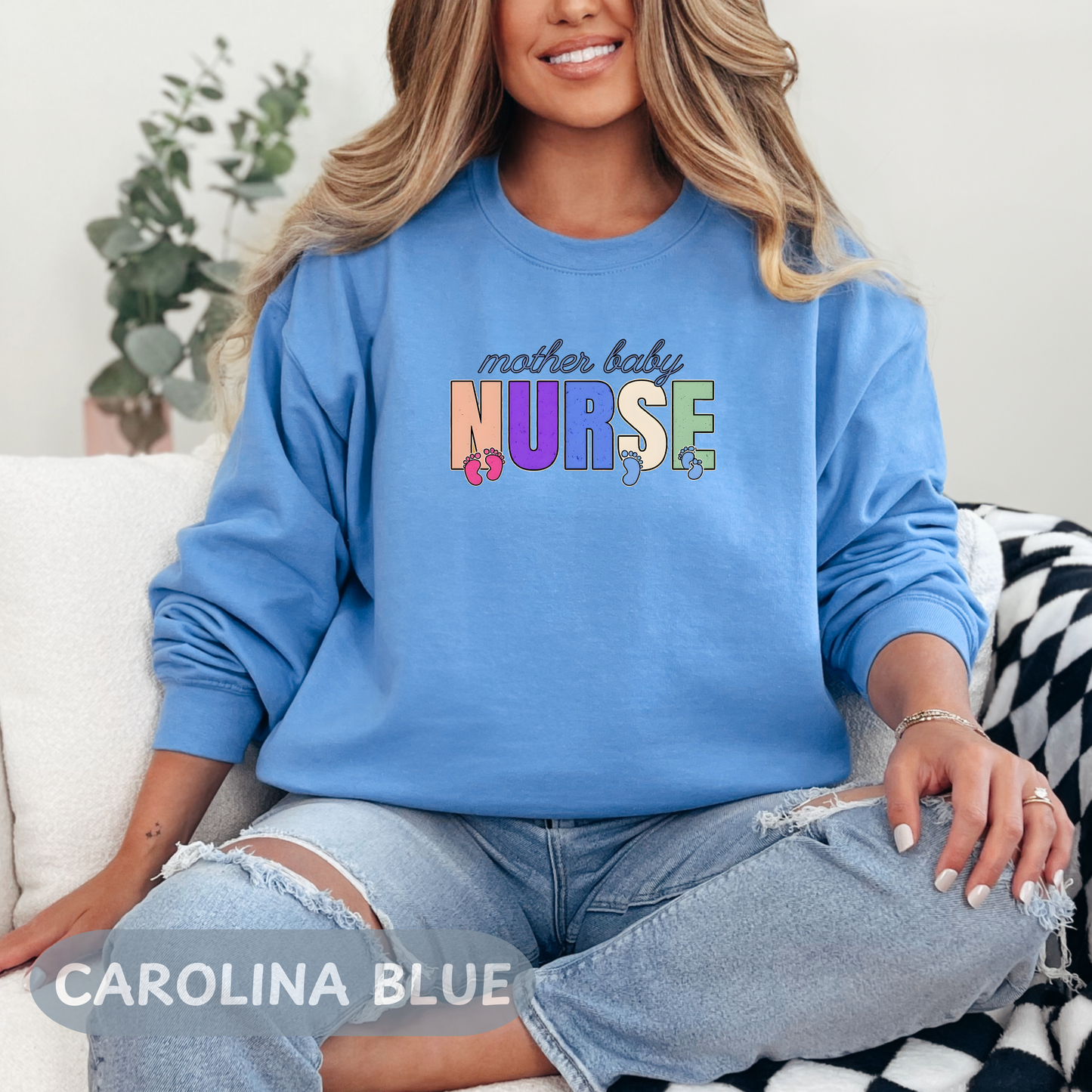 Postpartum Nurse Sweatshirt, Mother Baby Unit RN Top, MBU Crew Neck, Maternal Unit Sweater, Maternity Nurse Gift