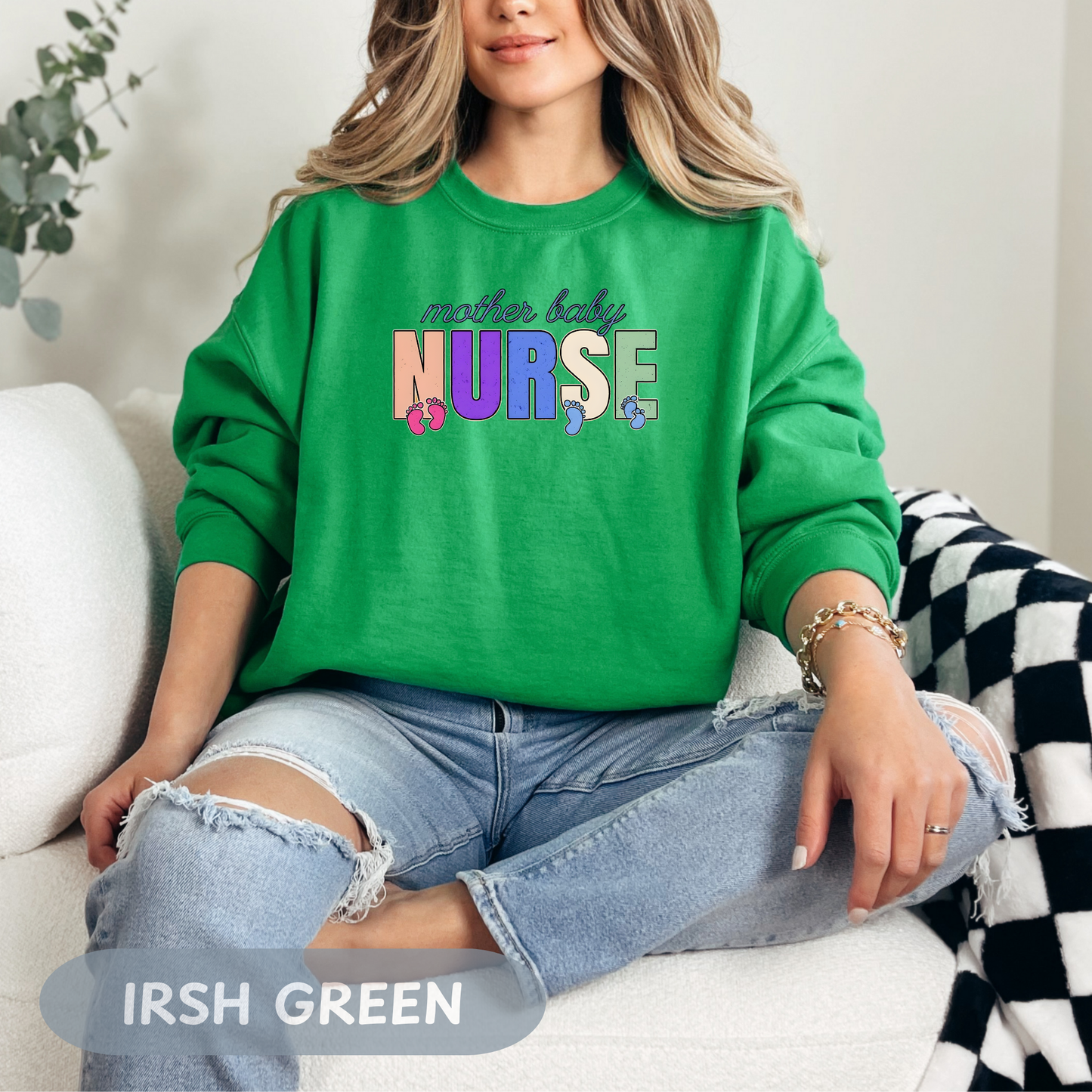 Postpartum Nurse Sweatshirt, Mother Baby Unit RN Top, MBU Crew Neck, Maternal Unit Sweater, Maternity Nurse Gift