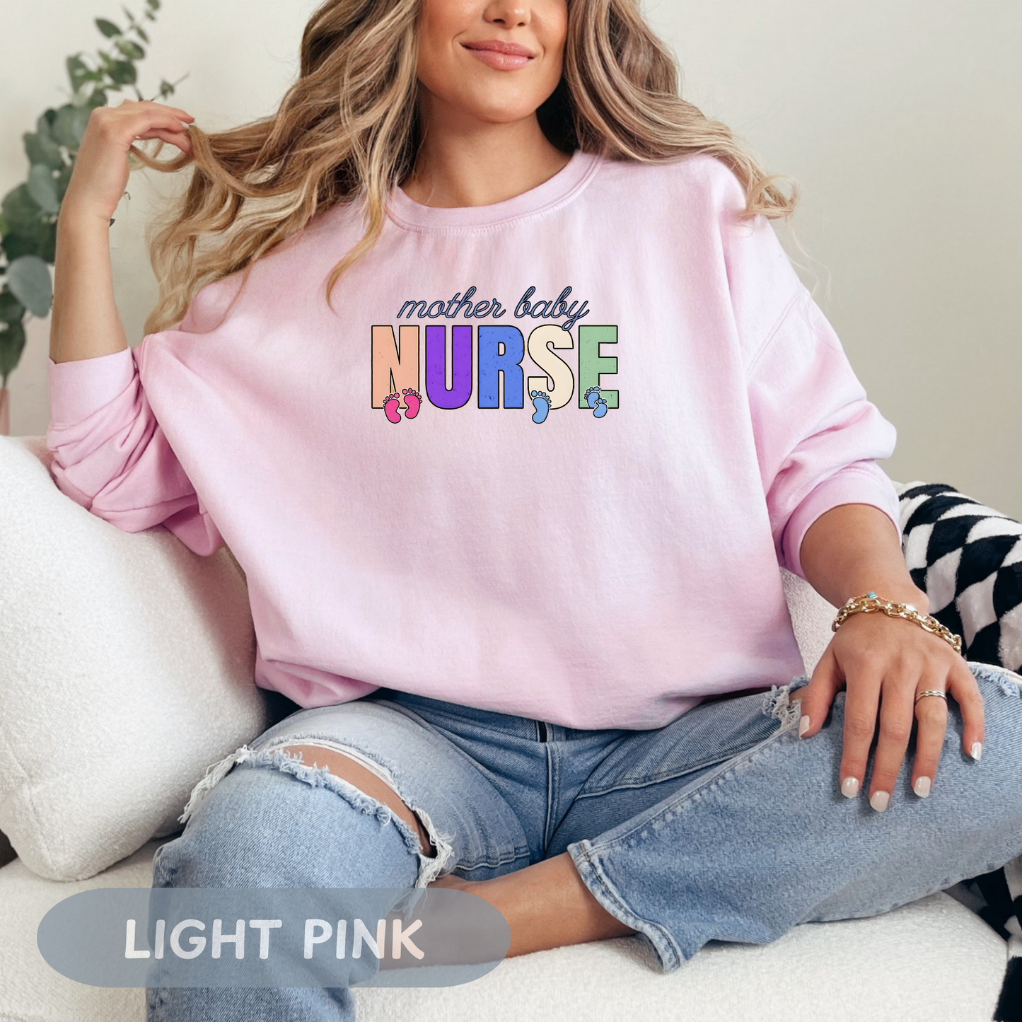 Postpartum Nurse Sweatshirt, Mother Baby Unit RN Top, MBU Crew Neck, Maternal Unit Sweater, Maternity Nurse Gift