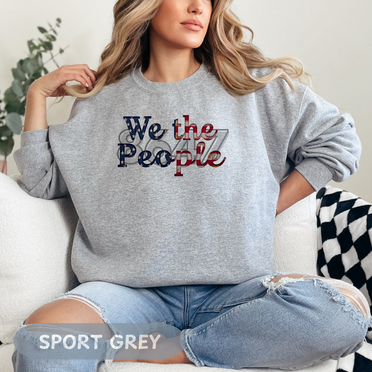 We the People 8647 Crewneck We the People 8647 Crewneck Sweatshirt, Anti Trump Shirt, Unisex Deluxe Shirt, Resistance Project 2025, Democracy