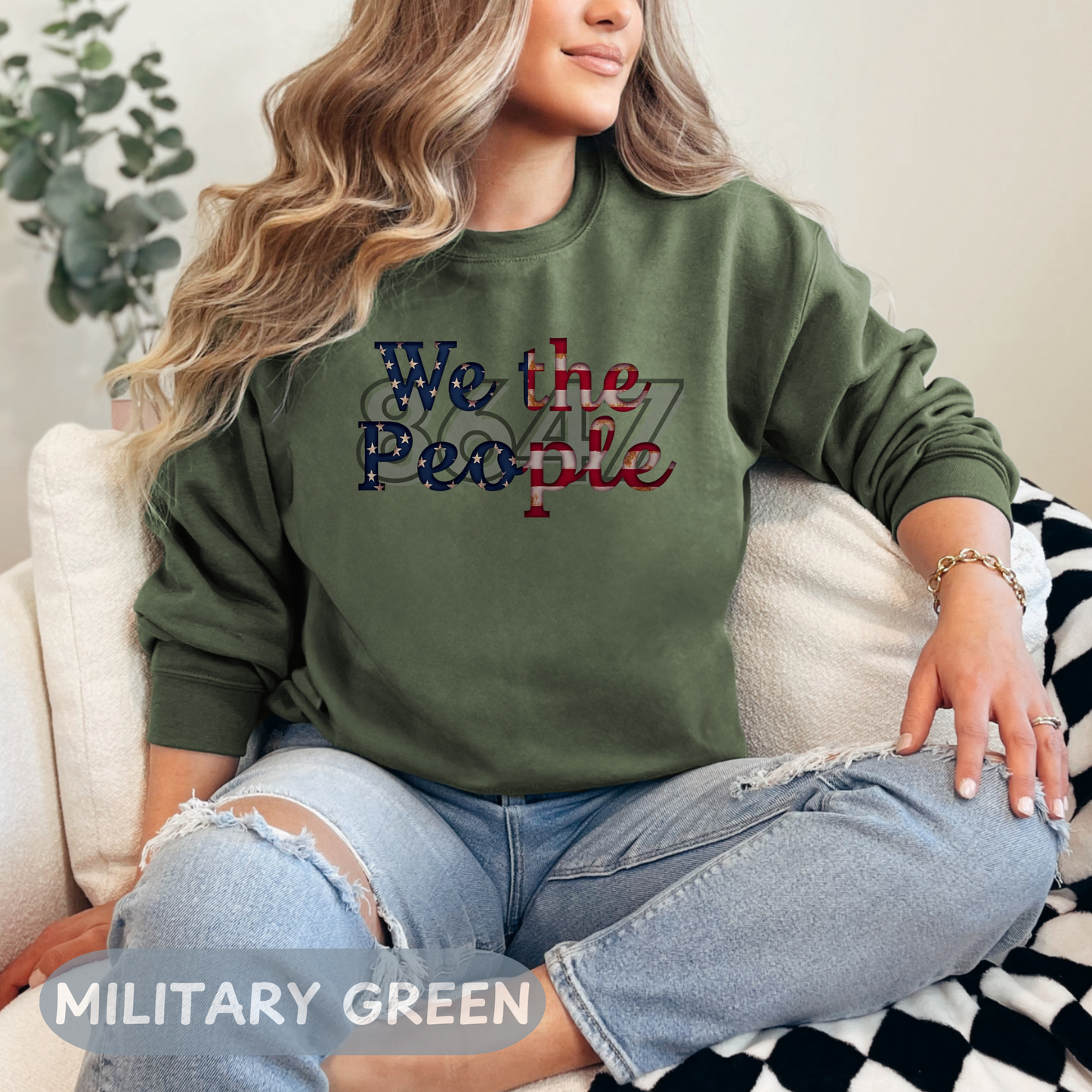 We the People 8647 Crewneck We the People 8647 Crewneck Sweatshirt, Anti Trump Shirt, Unisex Deluxe Shirt, Resistance Project 2025, Democracy