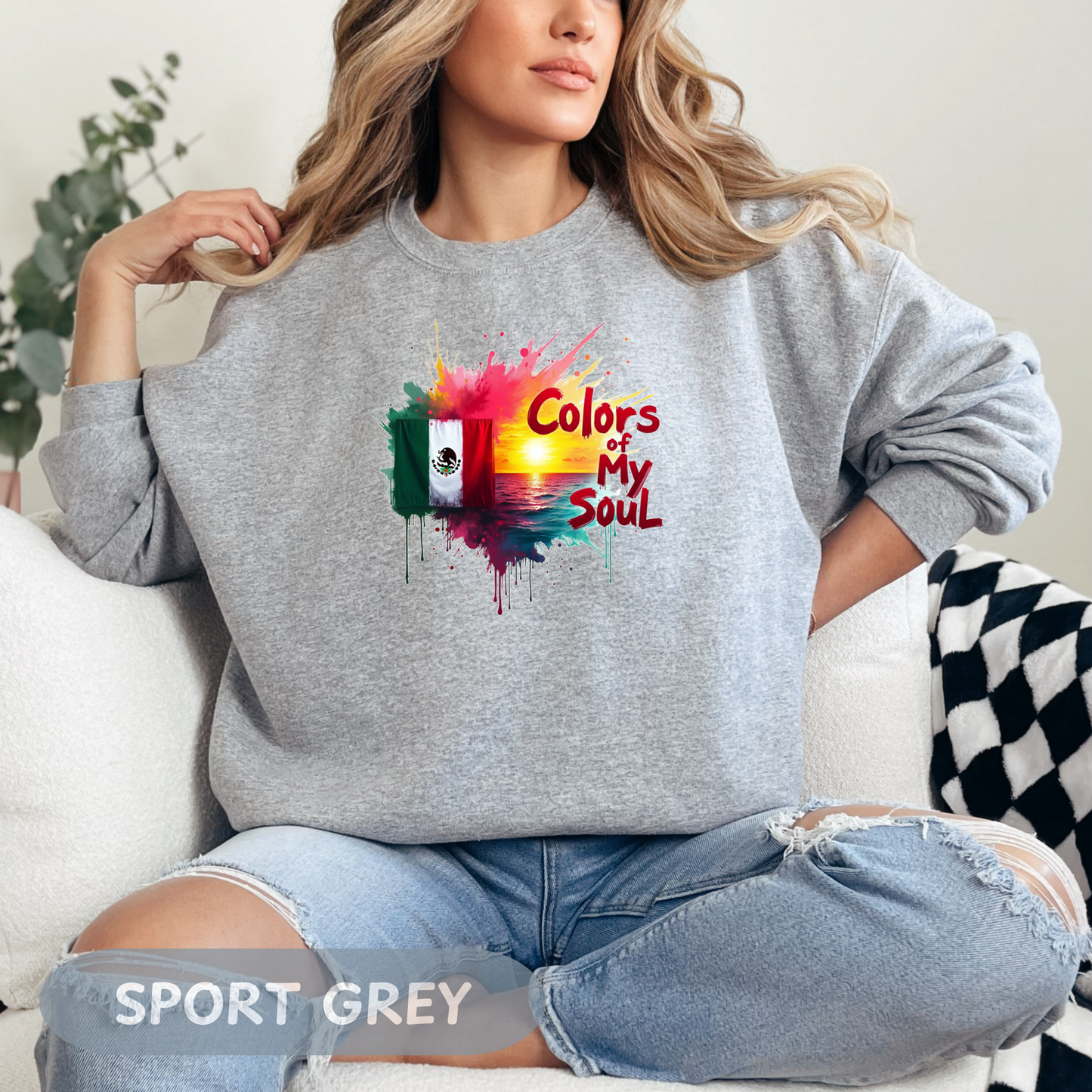 Mexico Colors of My Soul Sweatshirt, Viva La Vida, Soy Mexicano, No Human Is Illegal, Resist with Mexican Power, Chicano Power, FDT