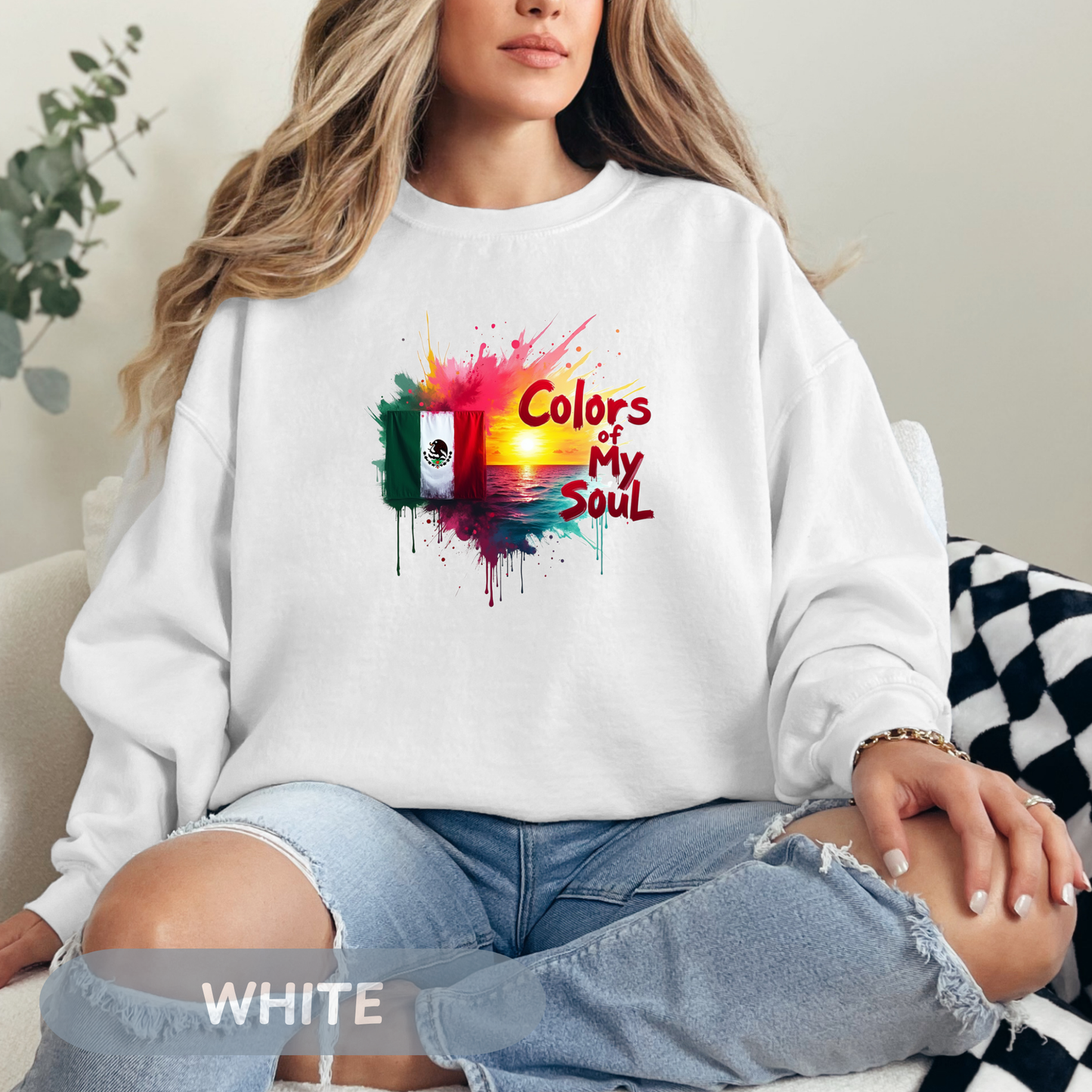 Mexico Colors of My Soul Sweatshirt, Viva La Vida, Soy Mexicano, No Human Is Illegal, Resist with Mexican Power, Chicano Power, FDT