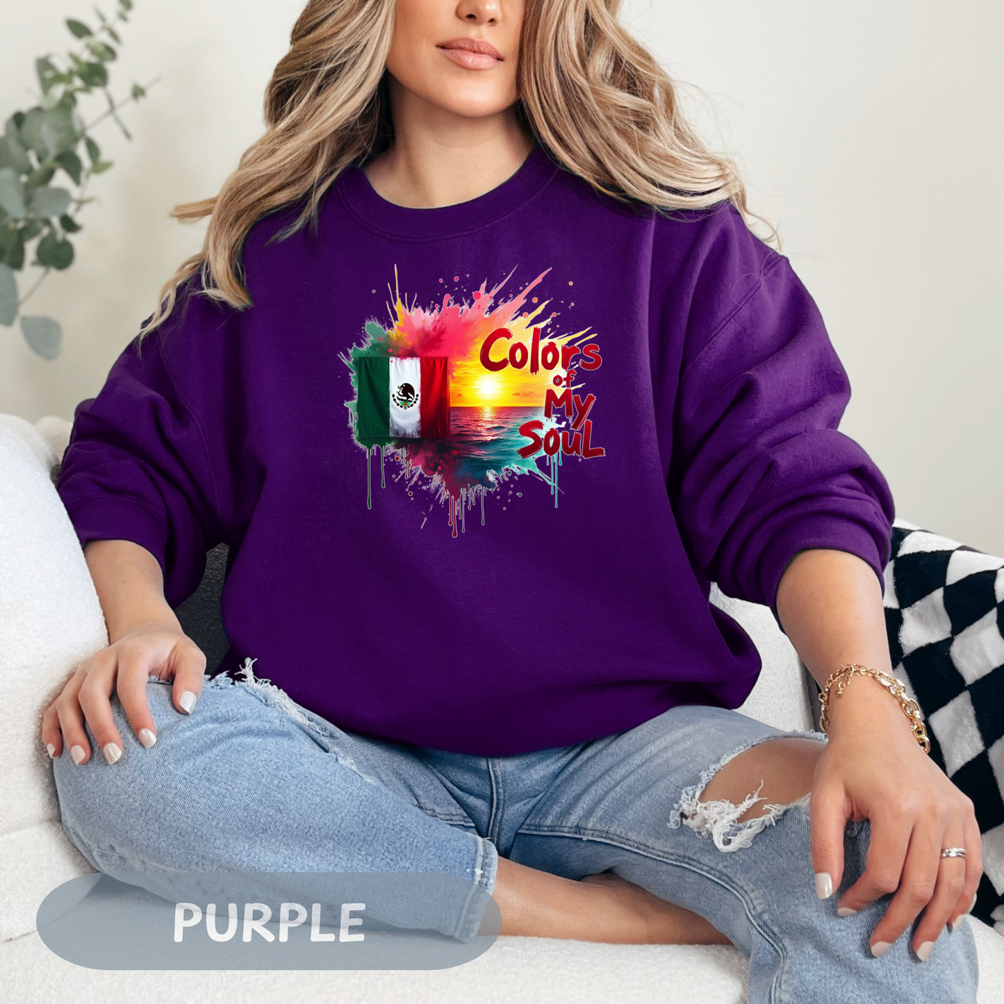 Mexico Colors of My Soul Sweatshirt, Viva La Vida, Soy Mexicano, No Human Is Illegal, Resist with Mexican Power, Chicano Power, FDT
