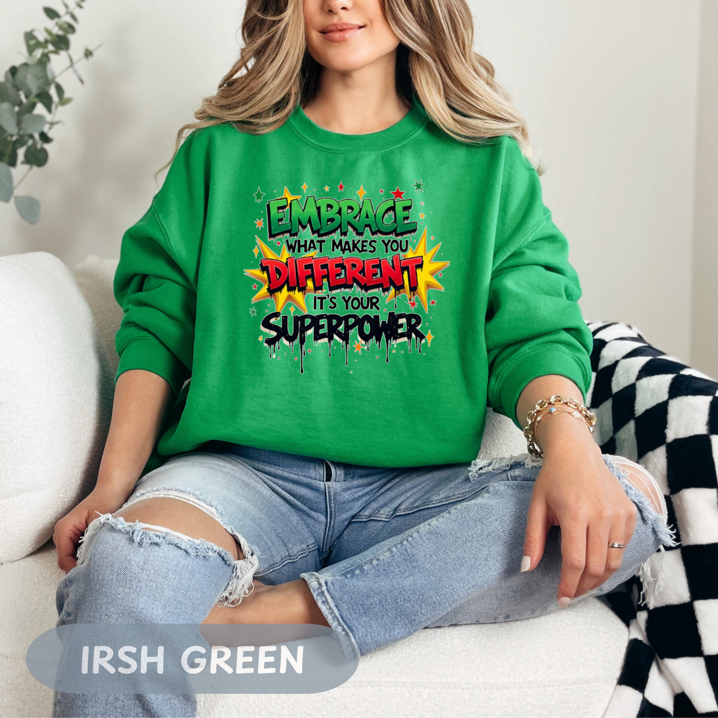Enneagram 4 Crewneck Sweatshirt, Embrace Your Superpower, Personality Types, Self Growth, Enneagram Types, Type 4