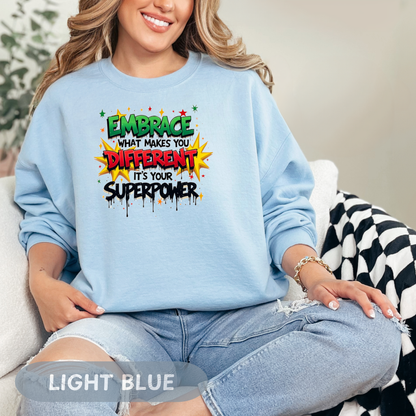 Enneagram 4 Crewneck Sweatshirt, Embrace Your Superpower, Personality Types, Self Growth, Enneagram Types, Type 4