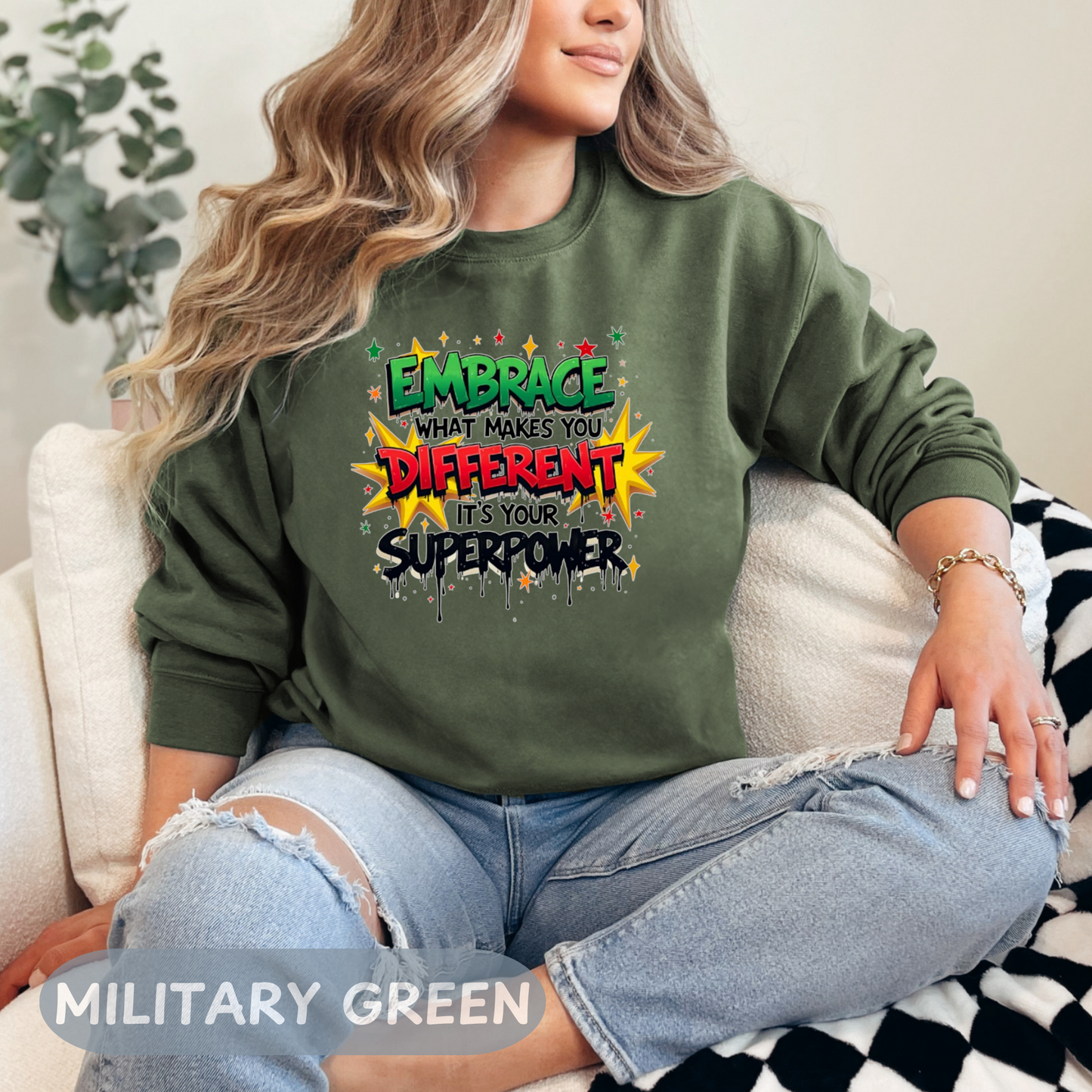 Enneagram 4 Crewneck Sweatshirt, Embrace Your Superpower, Personality Types, Self Growth, Enneagram Types, Type 4