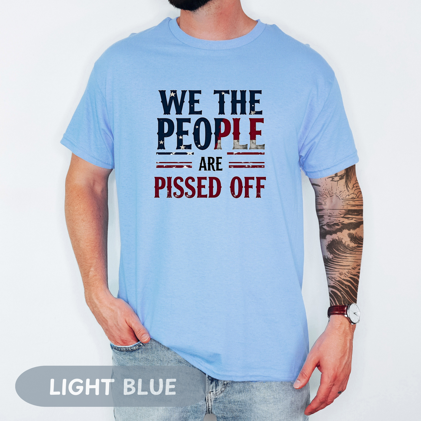 We The People Pissed Off Tee, Unisex Heavy Cotton, Anti Trump Shirt, Resistance Project 2025, Democracy Shirt, Not My President