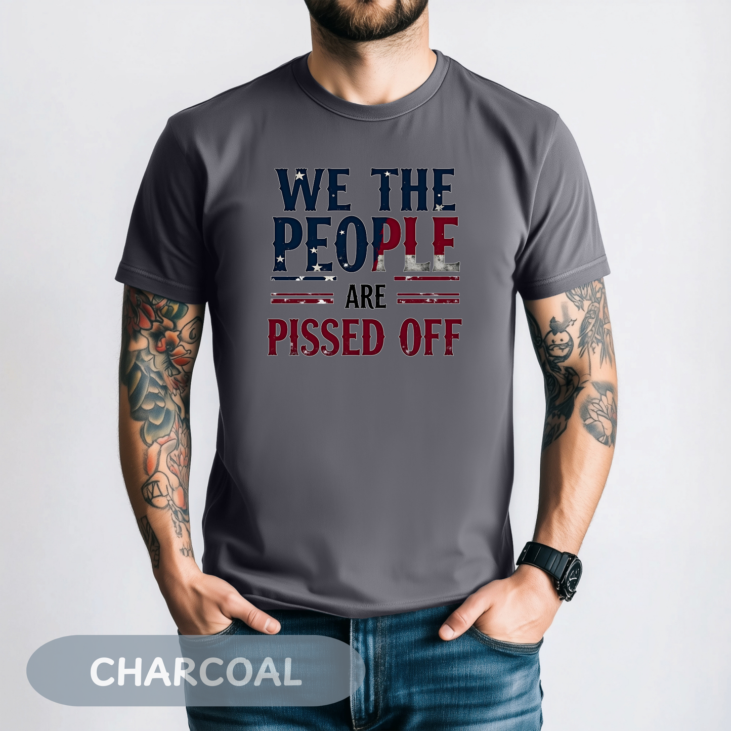 We The People Pissed Off Tee, Unisex Heavy Cotton, Anti Trump Shirt, Resistance Project 2025, Democracy Shirt, Not My President