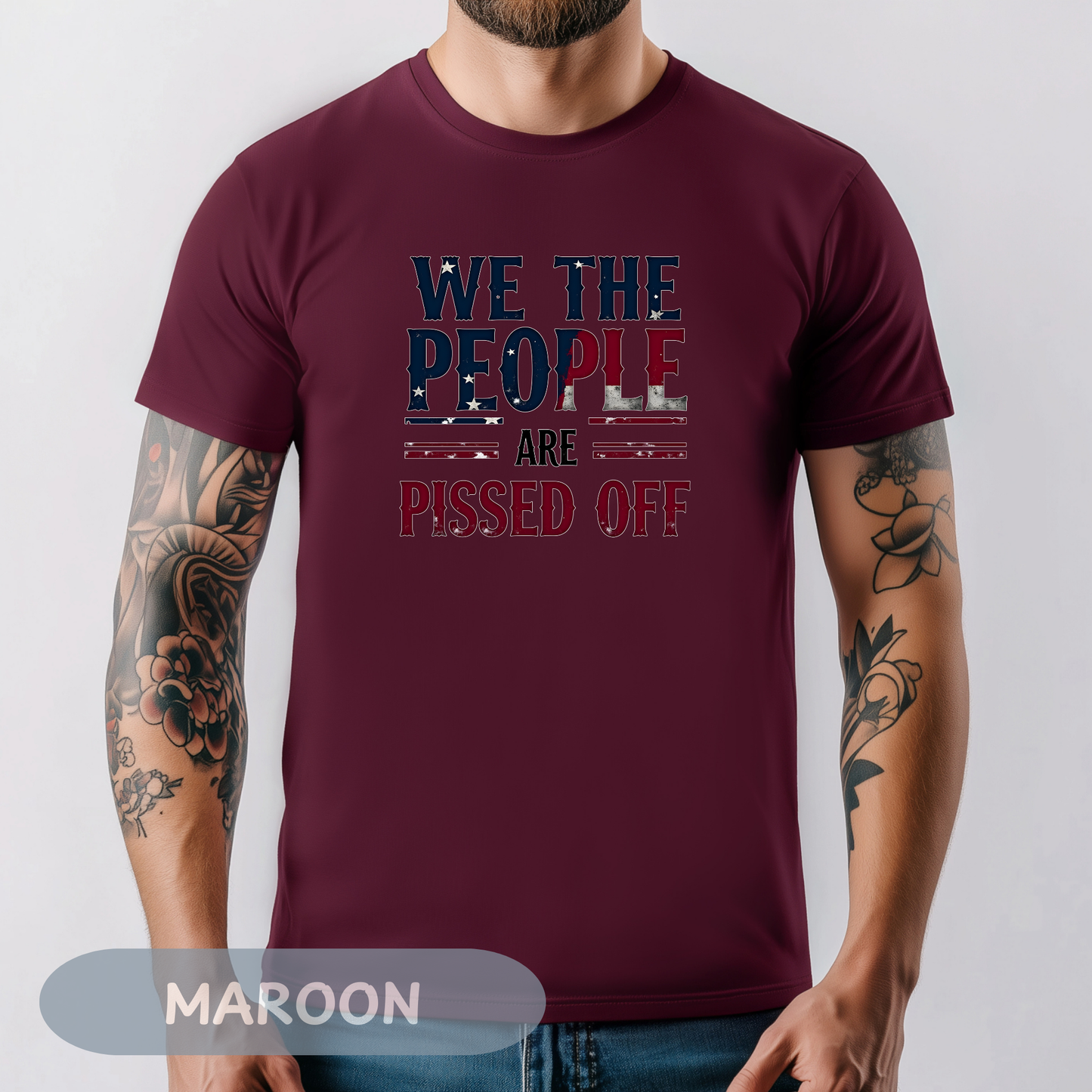 We The People Pissed Off Tee, Unisex Heavy Cotton, Anti Trump Shirt, Resistance Project 2025, Democracy Shirt, Not My President