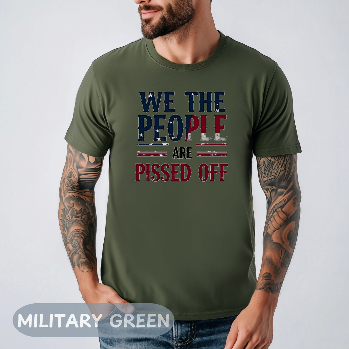 We The People Pissed Off Tee, Unisex Heavy Cotton, Anti Trump Shirt, Resistance Project 2025, Democracy Shirt, Not My President