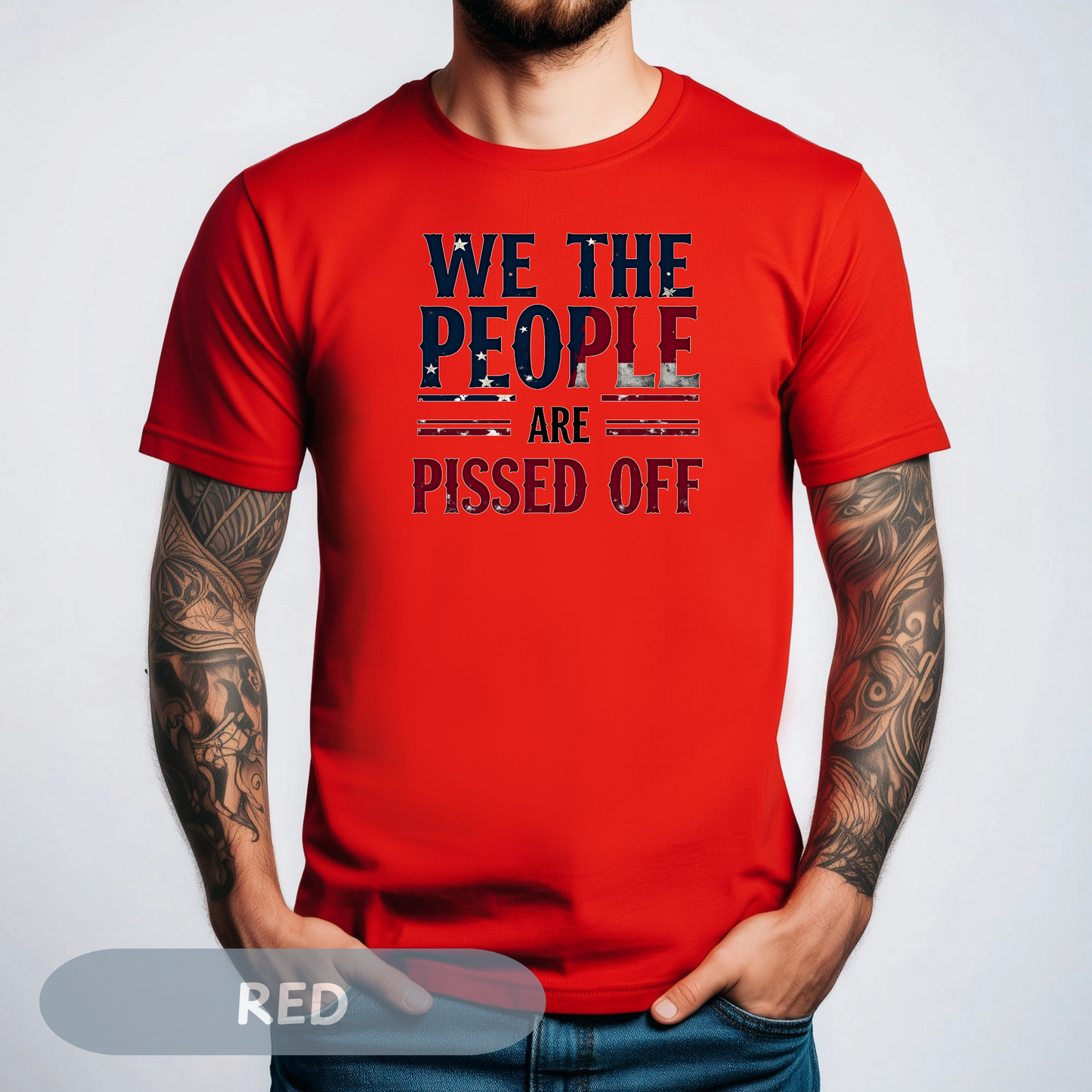 We The People Pissed Off Tee, Unisex Heavy Cotton, Anti Trump Shirt, Resistance Project 2025, Democracy Shirt, Not My President