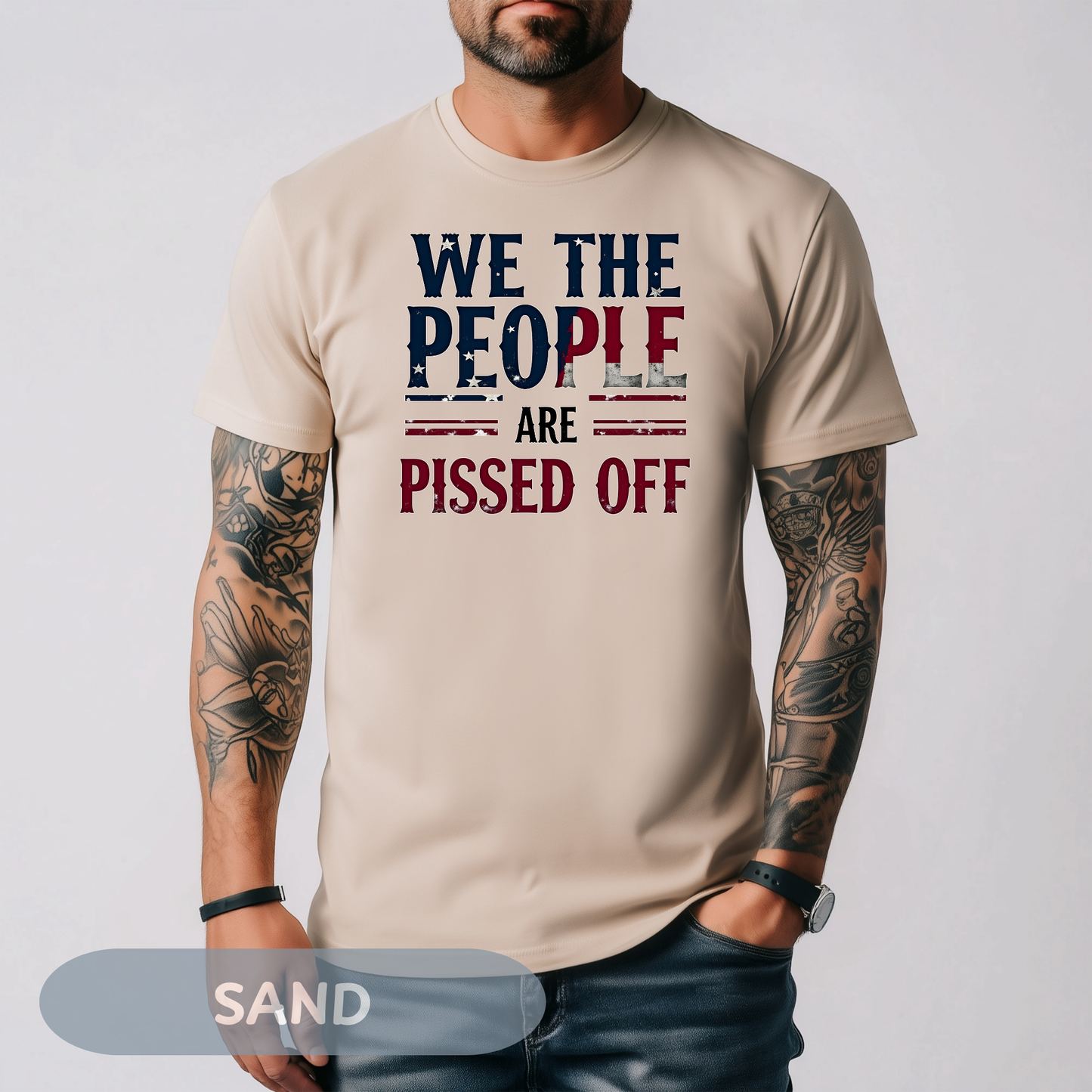We The People Pissed Off Tee, Unisex Heavy Cotton, Anti Trump Shirt, Resistance Project 2025, Democracy Shirt, Not My President